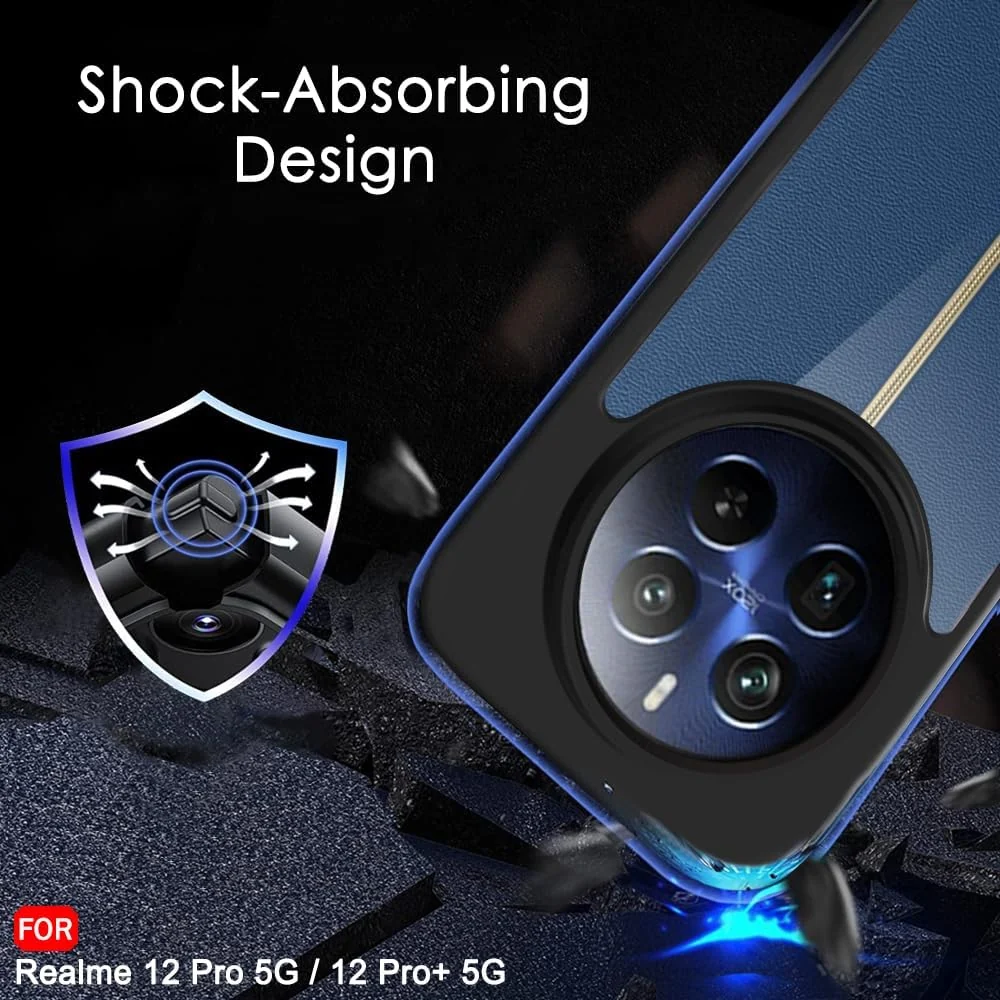 DL3 Mobilak Silicone Protective Case for realme 12 Pro & realme 12 Pro+ Plus 5G - Black