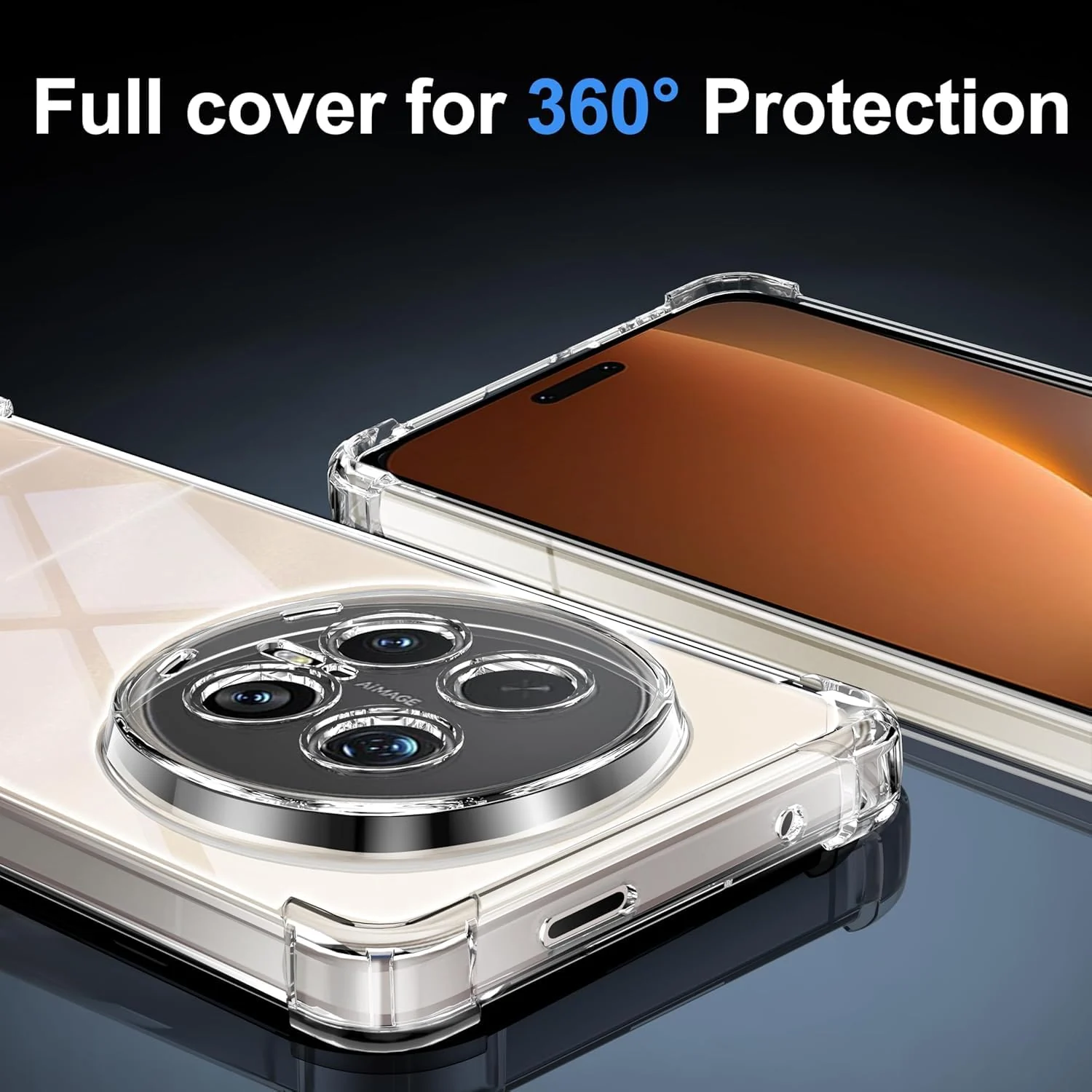DL3 Mobilak Clear TPU Protective Case for Honor Magic 8 Pro 5G with Camera Protection and Shockproof Design - Clear
