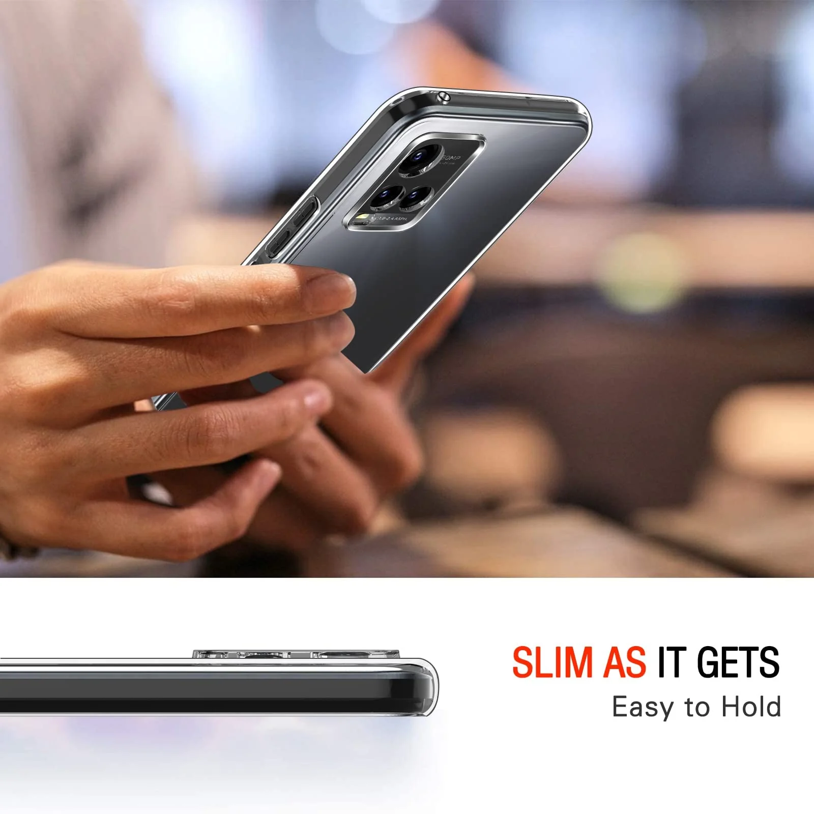 DL3 Mobilak Case Compatible with vivo Y33S / Y21s / Y21 / Y21t - Crystal, Anti-Scratch, Shock-Absorbent, TPU Gel Case - Clear