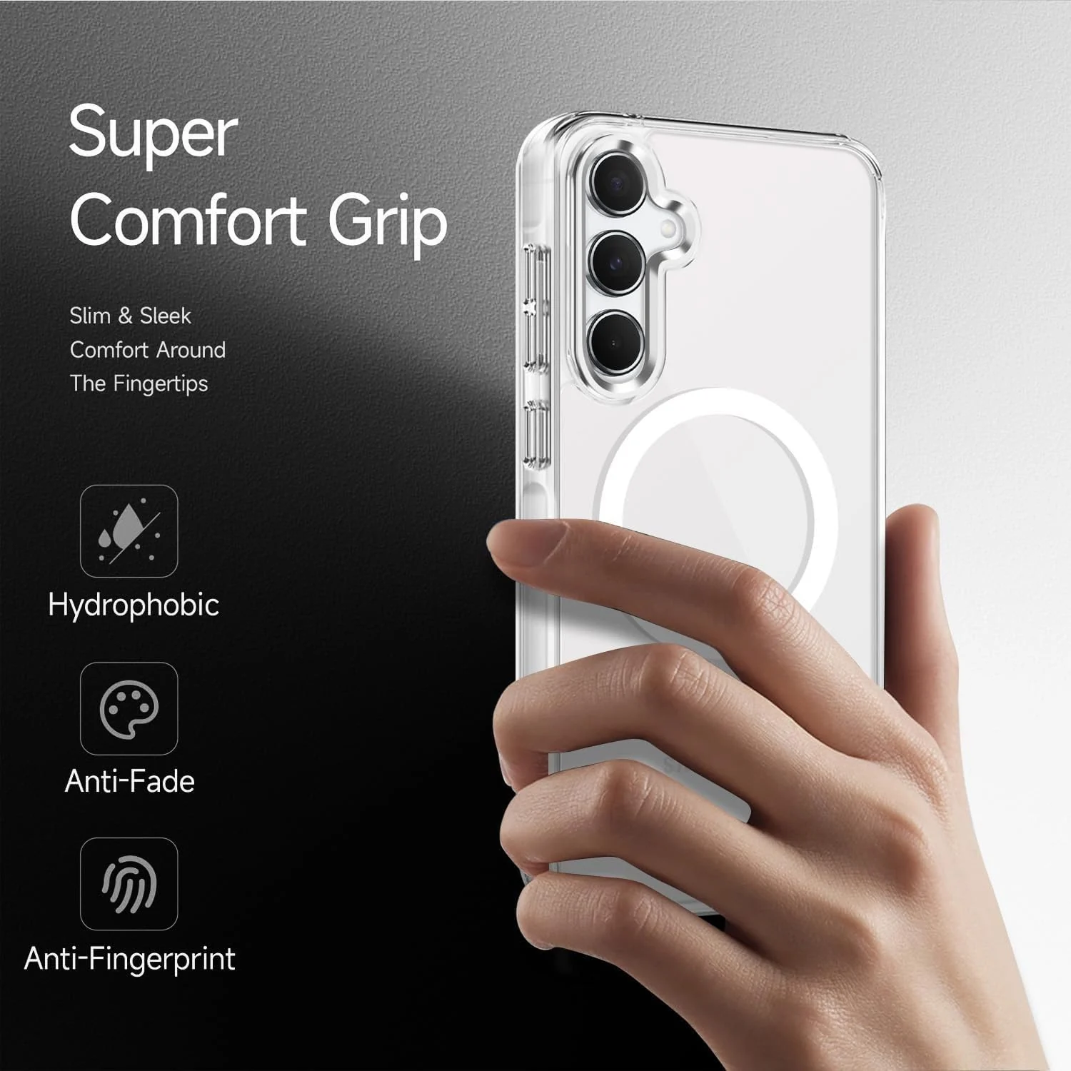 DL3 Mobilak for Samsung Galaxy A35 5G Case [Compatible with MagSafe] Slim Magnetic Bumper Case - Clear