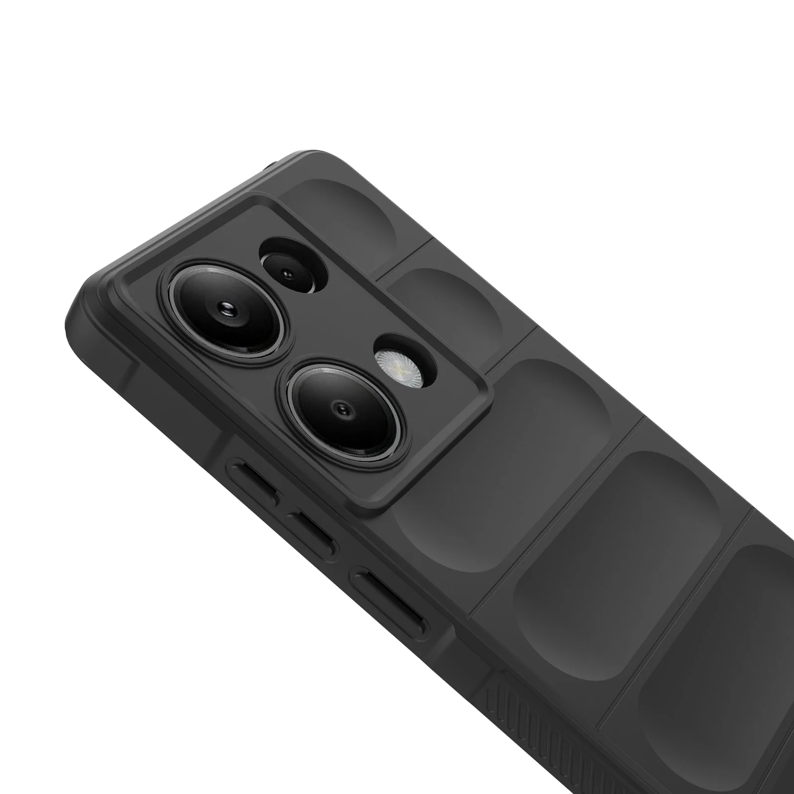 DL3 Mobilak Soft Silicone Protective Case for Xiaomi Redmi Note 13 Pro 4G / Poco M6 Pro 4G with Camera Protection and Shockproof Design - Black