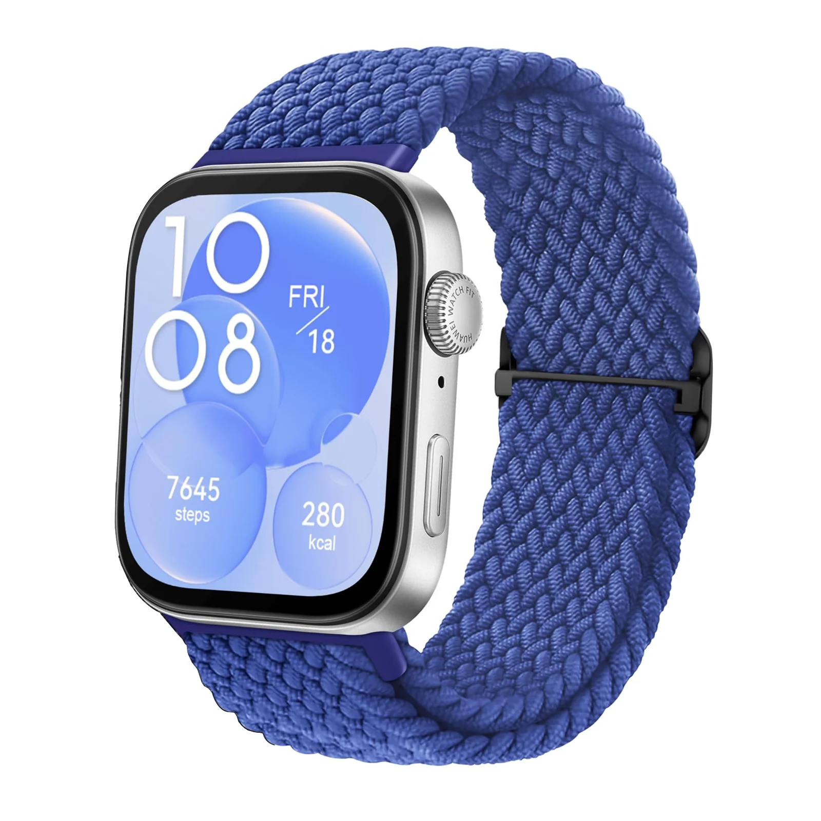 DL3 Mobilak Replacecment Band Compatible with Huawei Watch Fit 3 for Women Men, Adjustable Braided Bands Straps Elastics Sport Wristband Nylon Band for Huawei Watch Fit 3 Strap - Blue