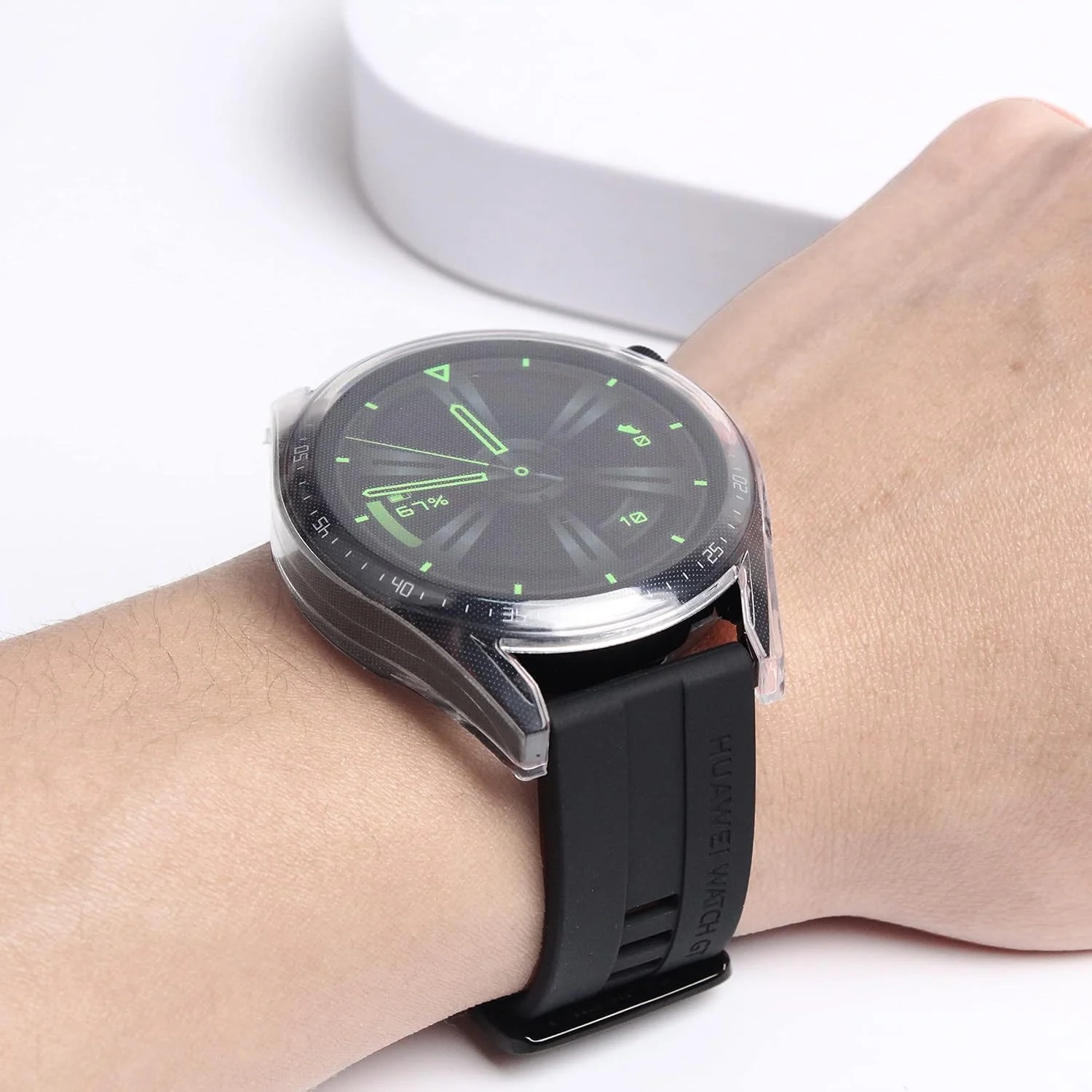 DL3 Mobilak Case Compatible with Huawei Watch GT3 46mm Case All-Around Screen Protector Watch Soft TPU Shockproof Cover Slim Guard Thin Bumper Shell Protector - Clear