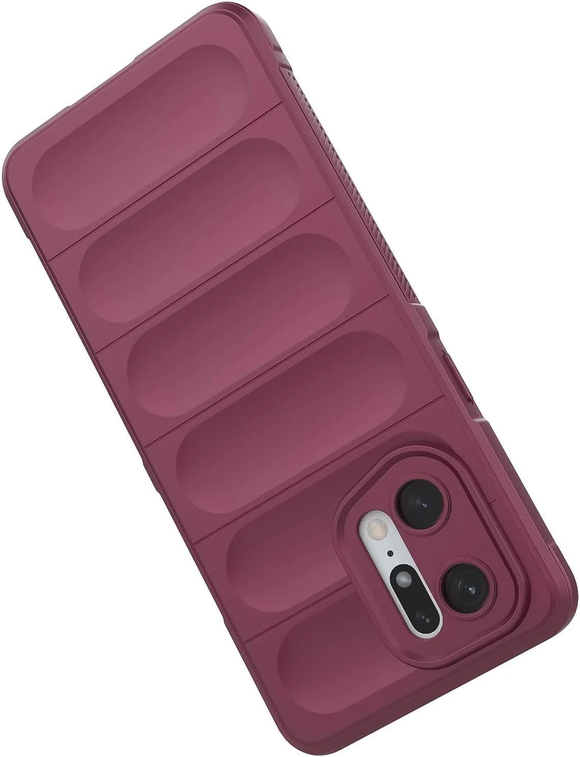 DL3 Mobilak Rugged Protective Case for OPPO Find X5, Camera protection, Shock-absorbing protection, Non-slip grip - Wine red
