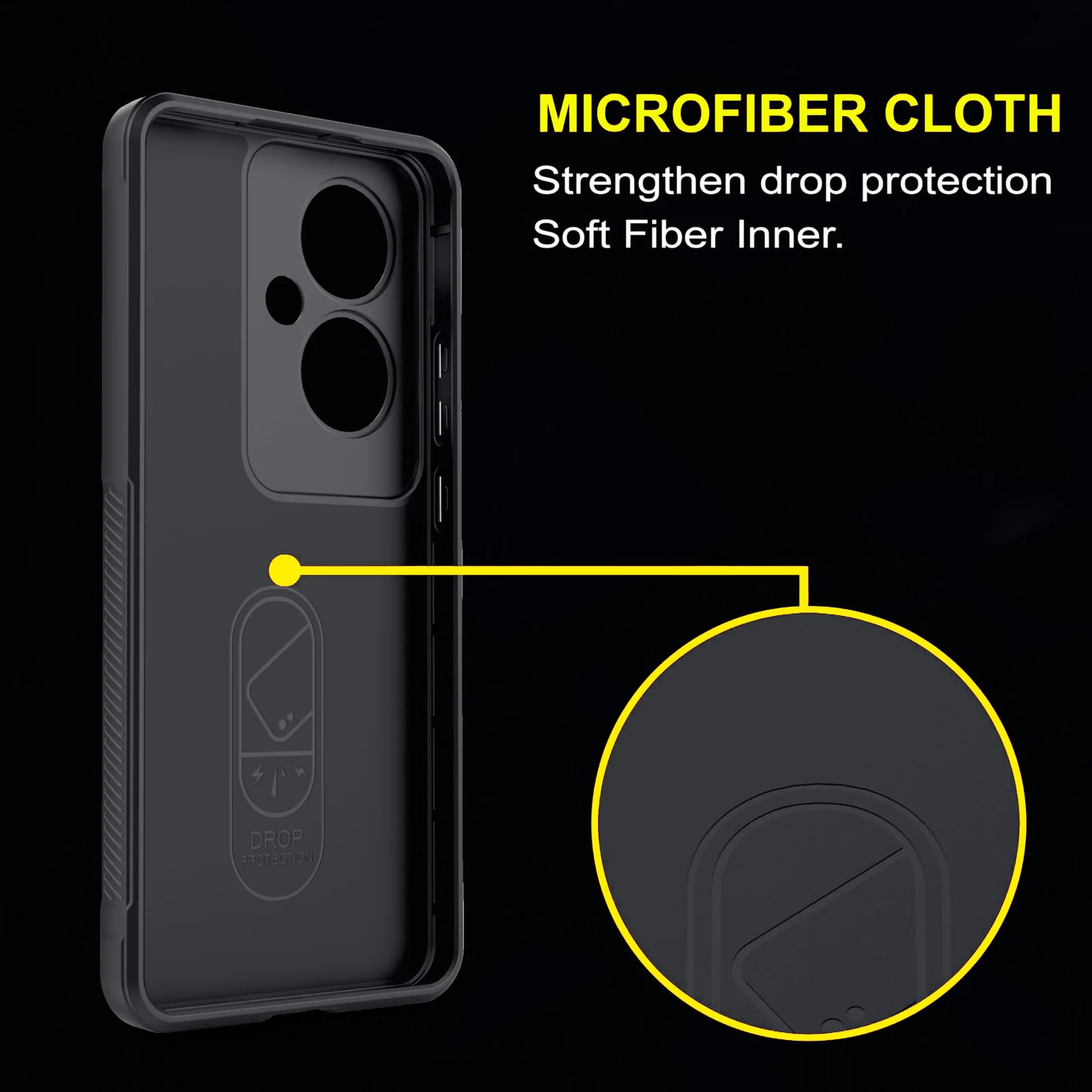 DL3 Mobilak Rugged Protective Case for OPPO Reno 11F / Reno11 F 5G, Camera protection, Shock-absorbing protection, Non-slip grip - Dark Gray