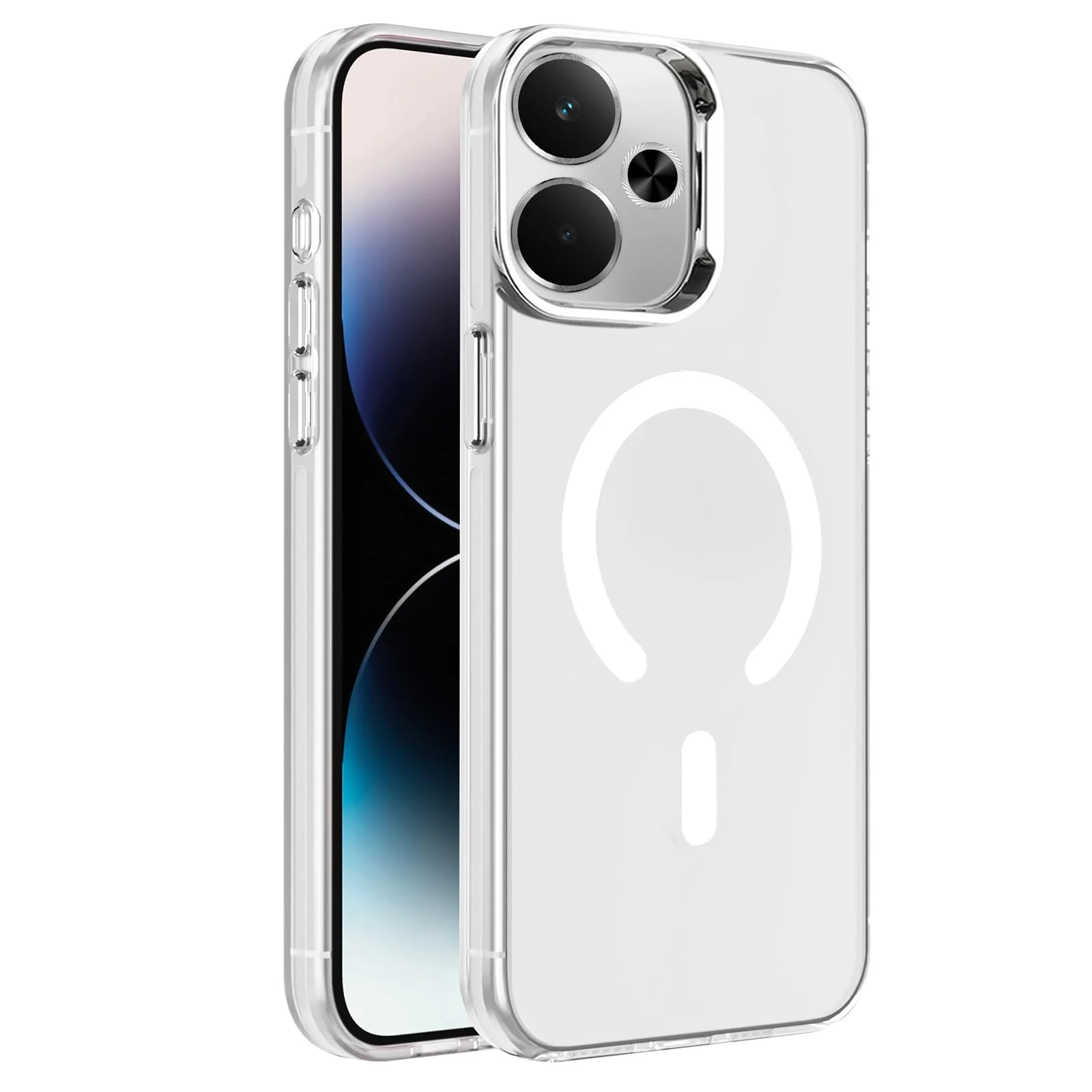 DL3 Mobilak Case for Xiaomi Redmi 13 4G / 5G / Poco M6 4G / Note 13R Crystal Clear [Not Compatible with MagSafe] Soft TPU Gel Case Flexible Silicone Anti-Scratch Transparent TPU Cover - White
