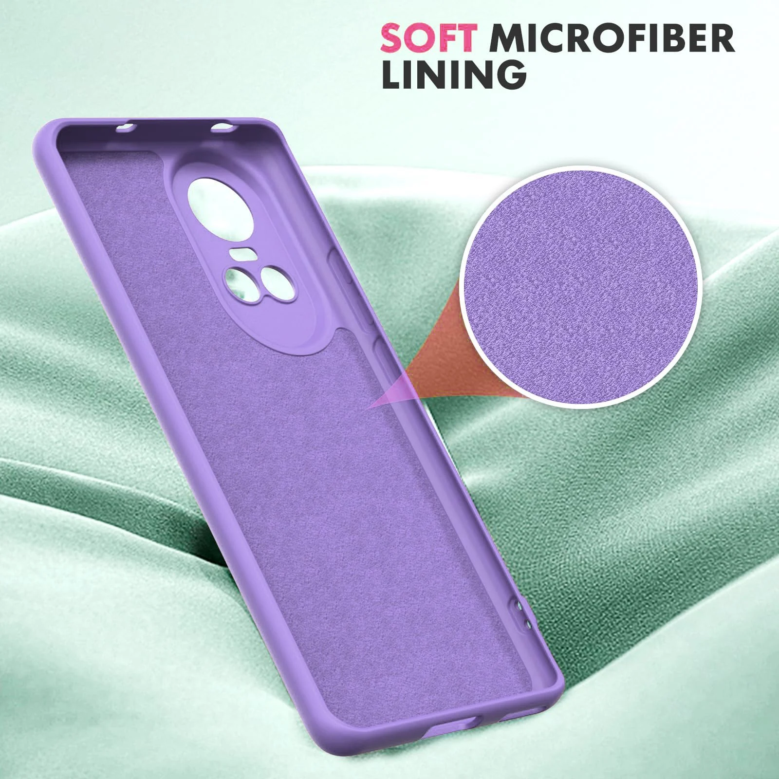 DL3 Mobilak Liquid Silicone Case for OPPO Reno 10 5G / OPPO Reno 10 Pro 5G, Not compatible with MagSafe, Supports wireless charging, Camera protection - Light Purple