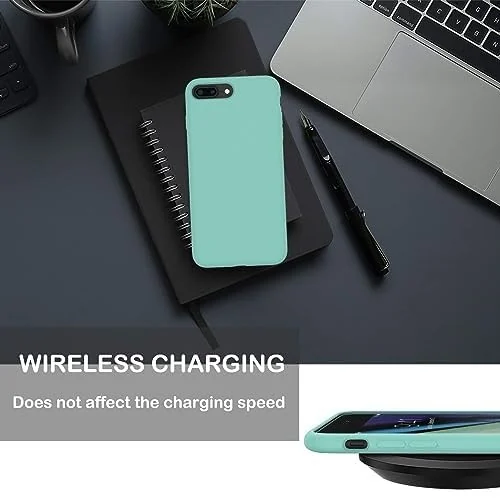DL3 Mobilak Liquid Silicone Protective Case for iPhone 6 Plus / 6S Plus with Camera Protection and Microfiber Lining - Sea Blue