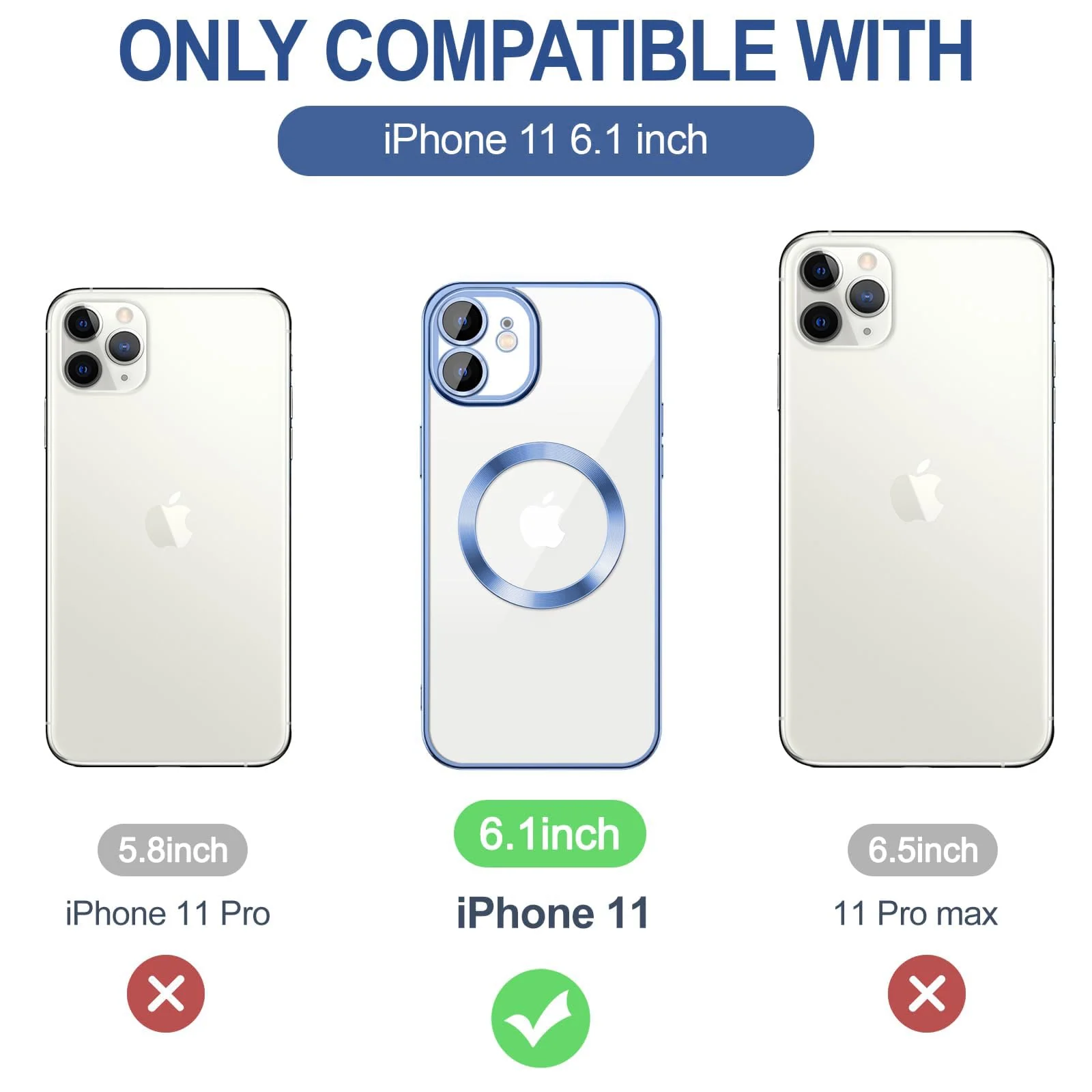 DL3 Mobilak Plated-Edge TPU Protective Case with Camera Protection for iPhone 11 - Sierra Blue