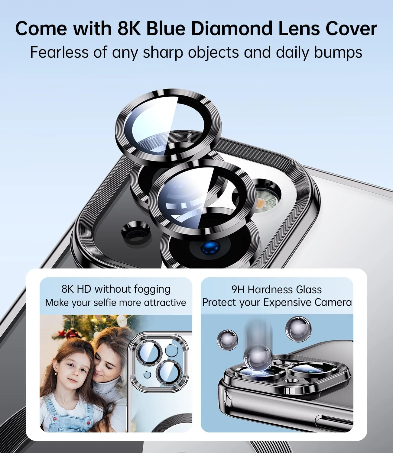DL3 MOBILAK MagSafe Phone Case with Camera Lens Protector for Apple iPhone 14, Black