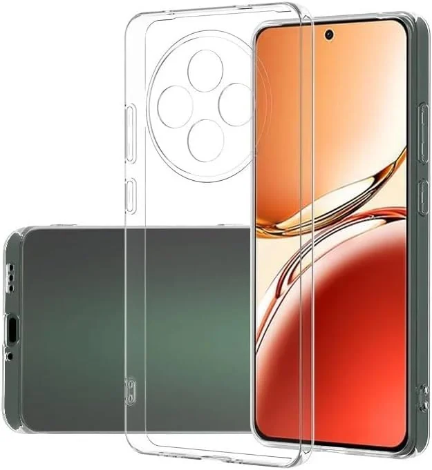 DL3 Mobilak Case Compatible with OPPO Reno 12F 5G /4G Case Crystal Soft TPU Gel Case Flexible Silicone Anti-Scratch Camera Protection TPU Cover - Clear