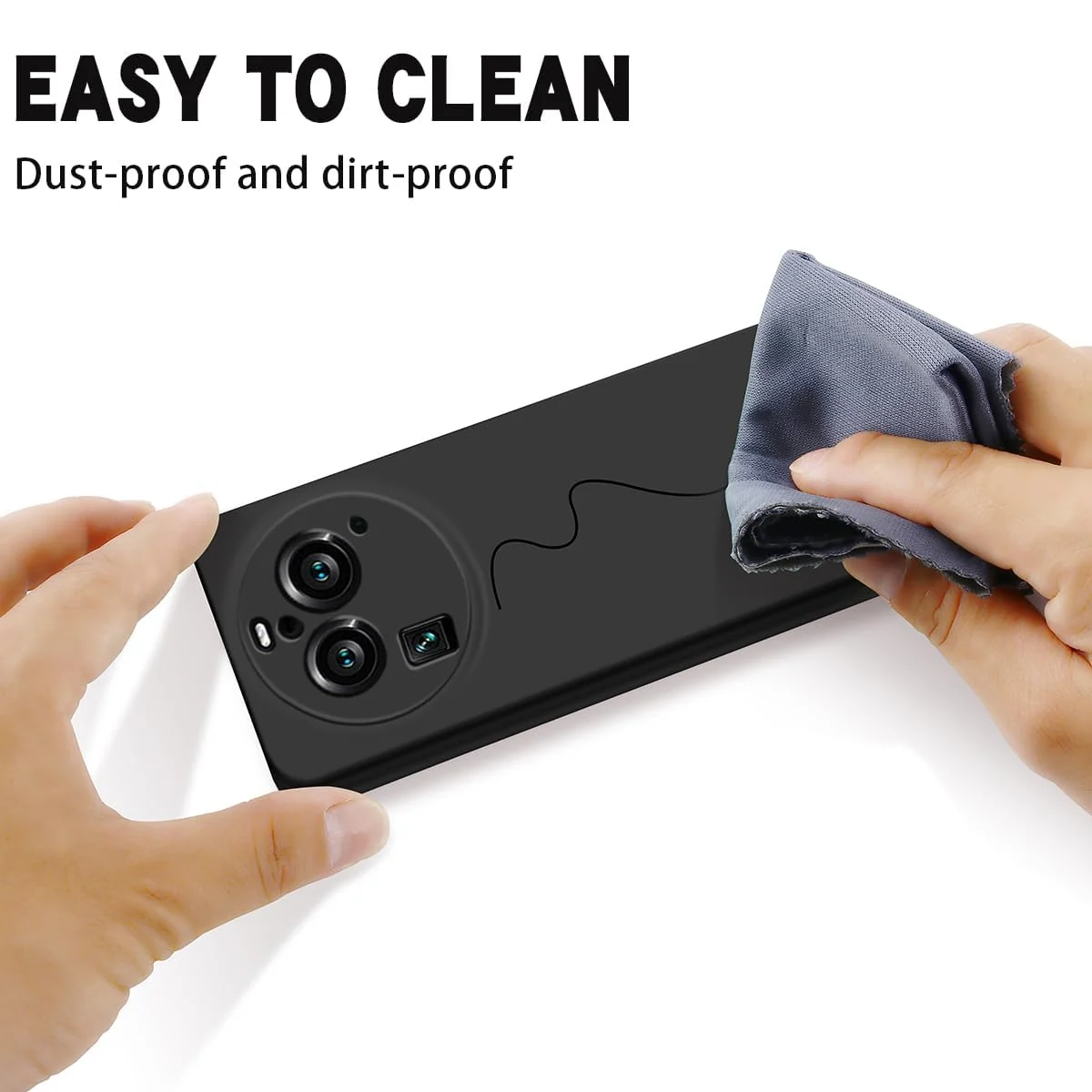 DL3 Mobilak Silicone Protective Case for OPPO Find X6 Pro - Black