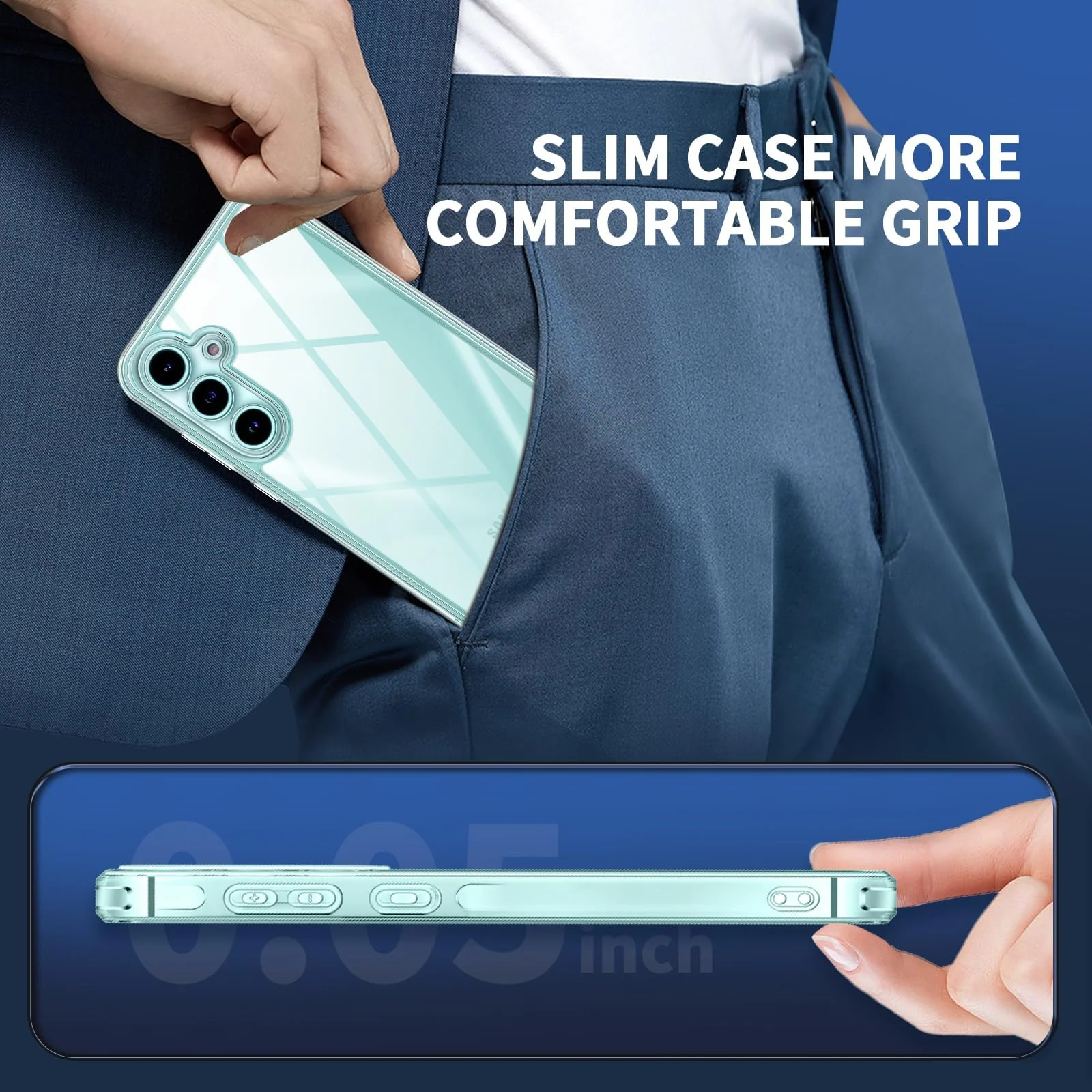 DL3 Mobilak Case Compatible with Samsung Galaxy A16 4G / A16 5G, Case Crystal Soft TPU Gel Case Flexible Silicone Anti-Scratch Camera Protection TPU Cover - Clear