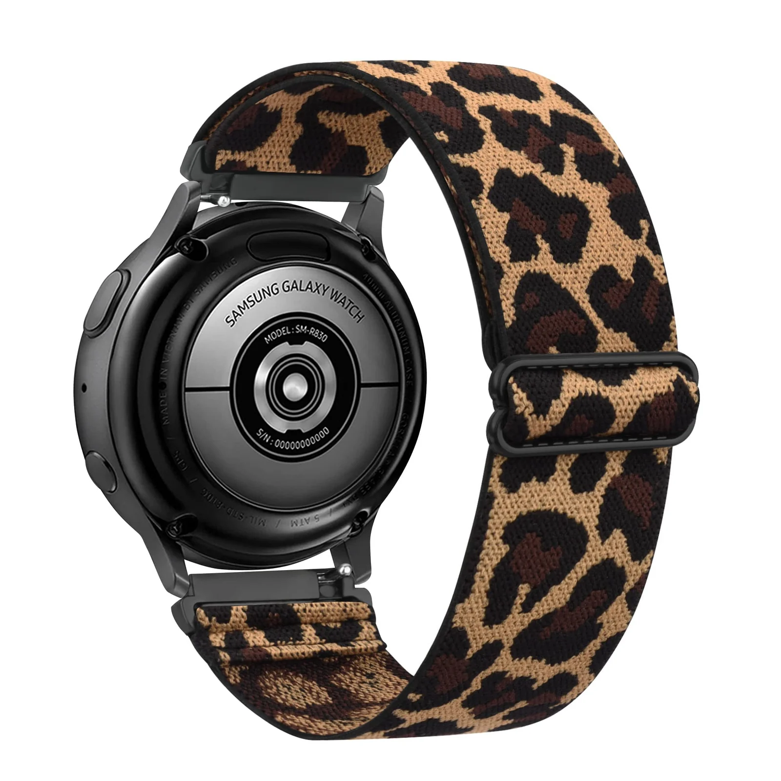 DL3 Mobilak Strap Nylon Loop 20MM Band For Samsung Galaxy Watch 7/6/5/4 40mm 44mm/Watch 5 Pro 45mm/S2 classic/active 2 40mm 44mm/Amazfi GTS 2/2e/3/3 Pro/4/GTS 2 Mini/3 Mini/4 Mini/Bip 3 - Black