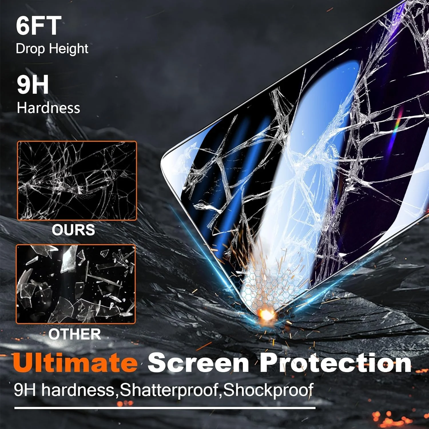 MOBIGON 9H Full-Coverage Tempered Glass Screen Protector for Nothing Phone 3a, Clear