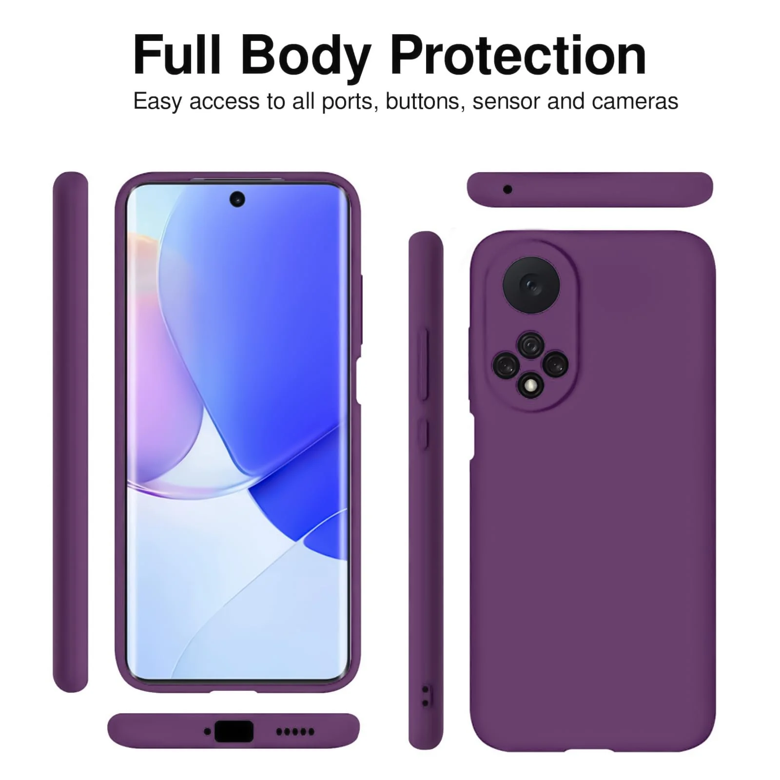 DL3 Mobilak Soft Silicone Gel Bumper Case for Honor 50 / Huawei Nova 9 - Violet