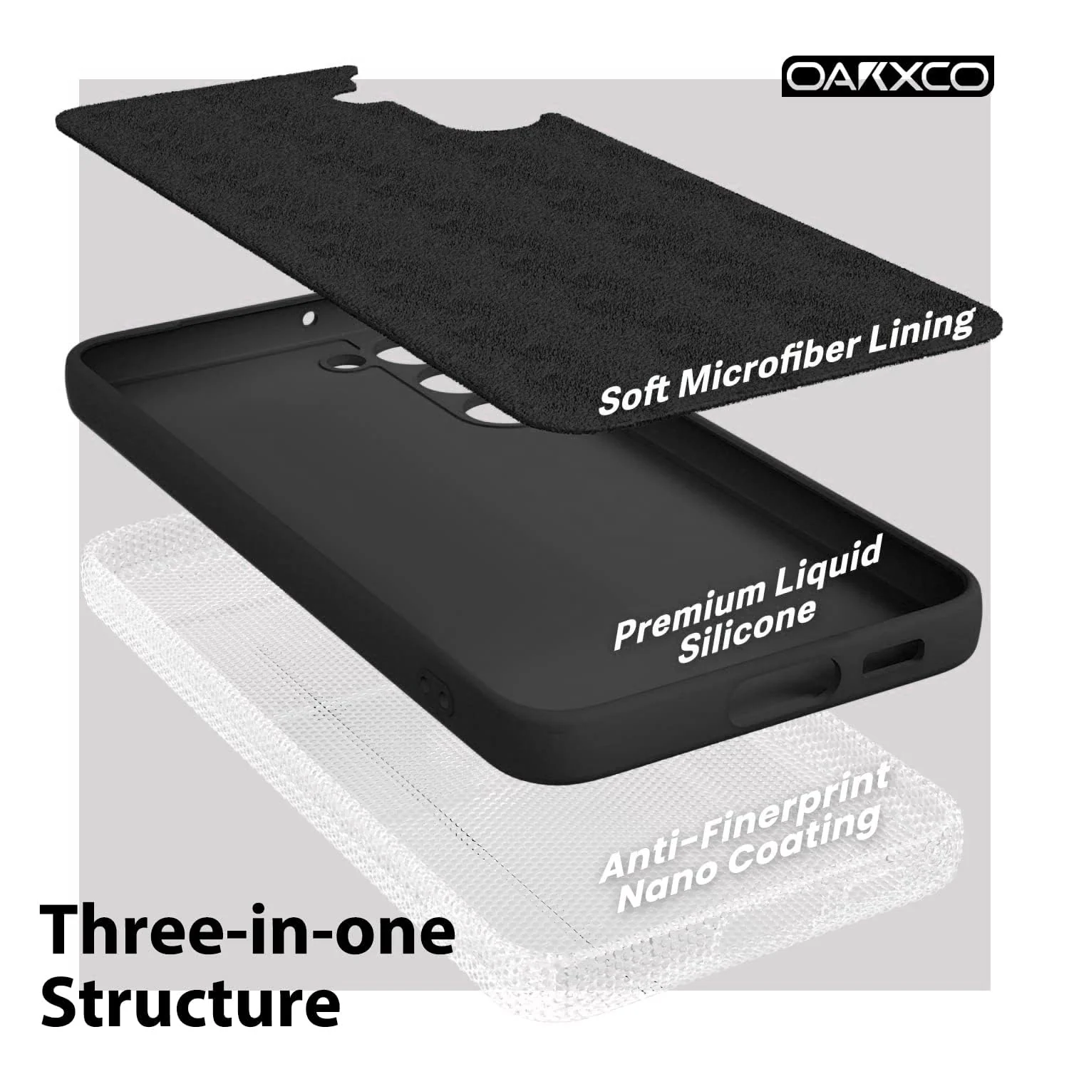 DL3 Mobilak Liquid Silicone Case for Samsung Galaxy Note 10, Shock-absorbing protection, Scratch-resistant surface, Soft microfiber lining - Black