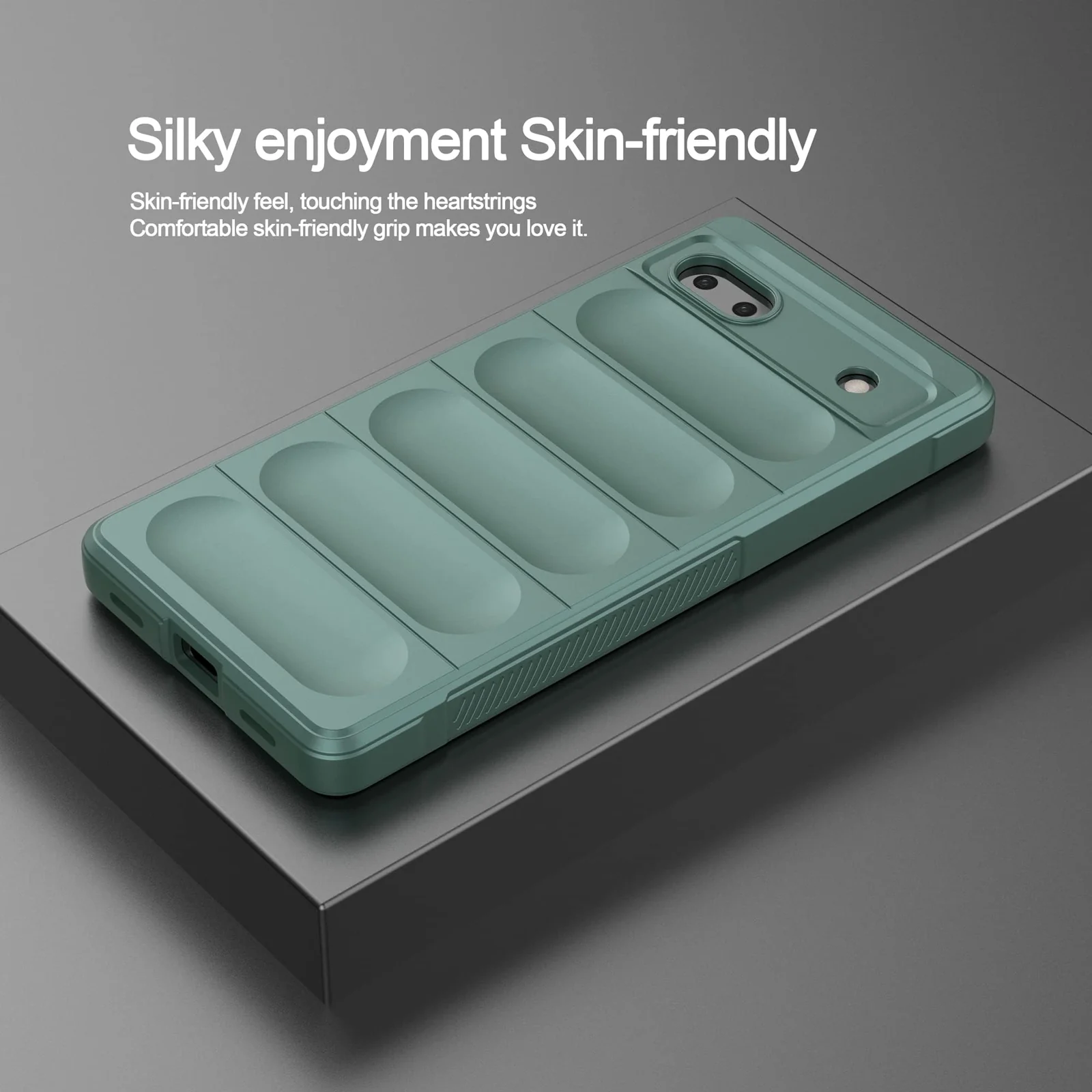 DL3 Mobilak Rugged Protective Case for Google Pixel 6A, Camera protection, Shock-absorbing protection, Non-slip grip - Green
