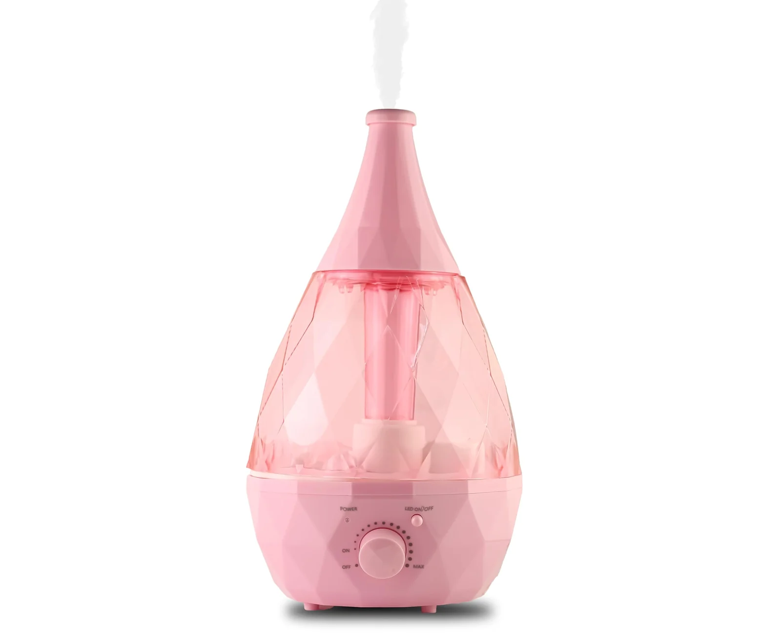 Mobigon 2.8Litres Humidifier for Room, Cool Mist Ultrasonic Humidifier / Essential Oil Diffuser, Super Quiet 360°Nozzle, Colorful Change, Auto Shut Off&UV Light&, Lasts Up to 24 Hours - Pink