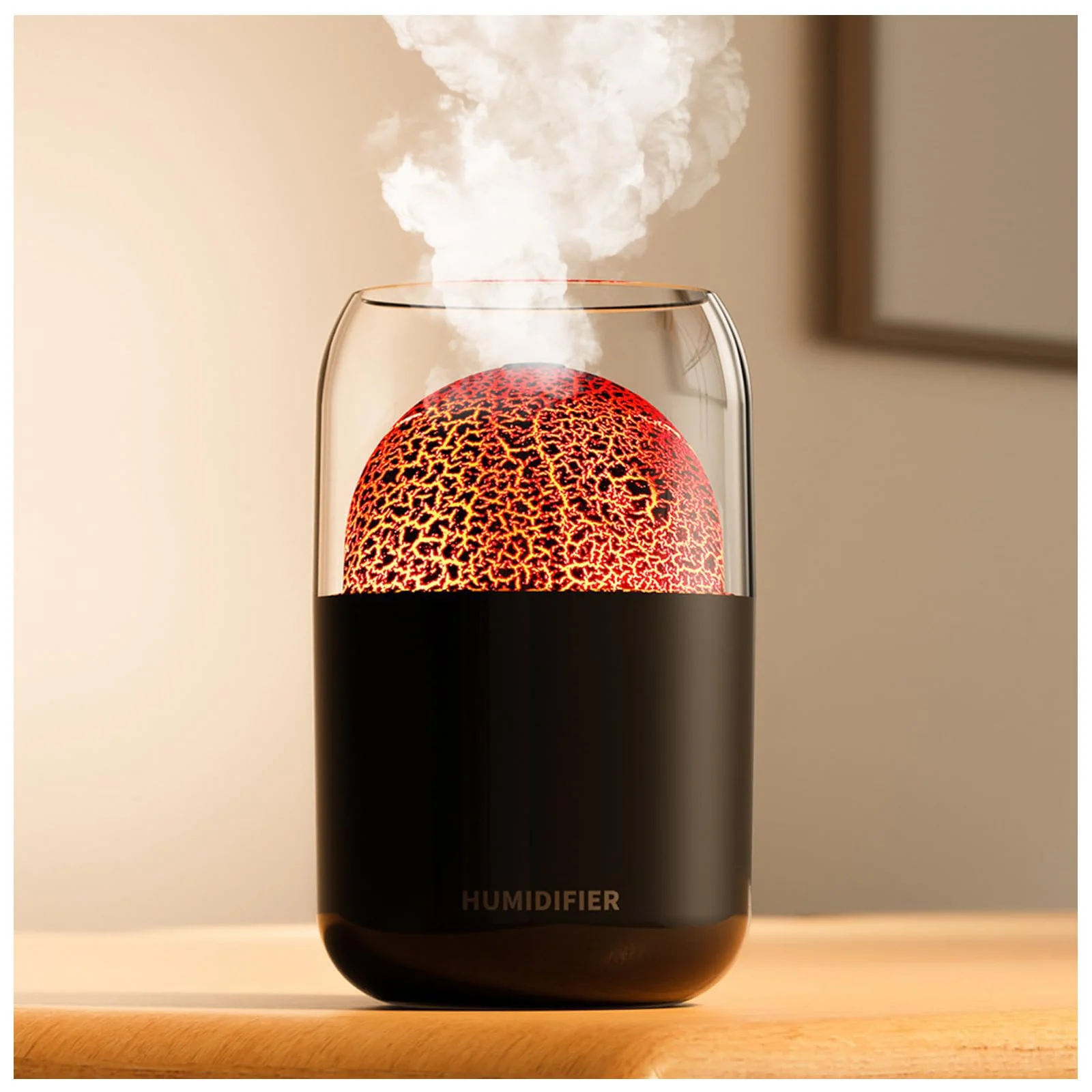 MOBIGON Volcano Mist 300 ml Aroma Diffuser and Humidifier, Black - A-Black
