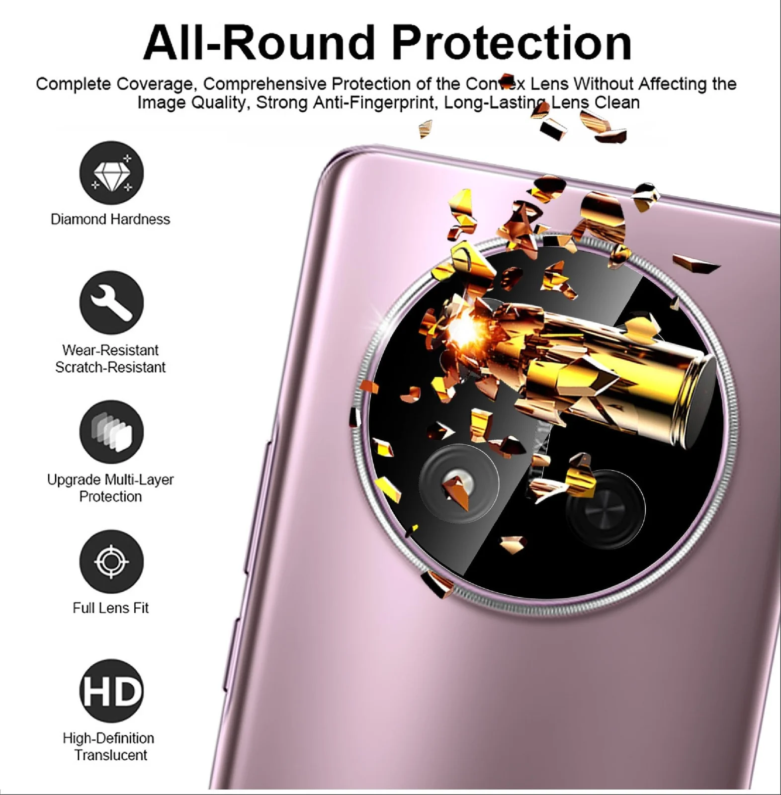 DL3 Mobilak Honor X9C Camera Lens Protector Tempered Glass Screen Protector HD [Full Coverage][Anti-Scratch] Drop Protection Ultra Clear/Thin Lens Protector Case - Black