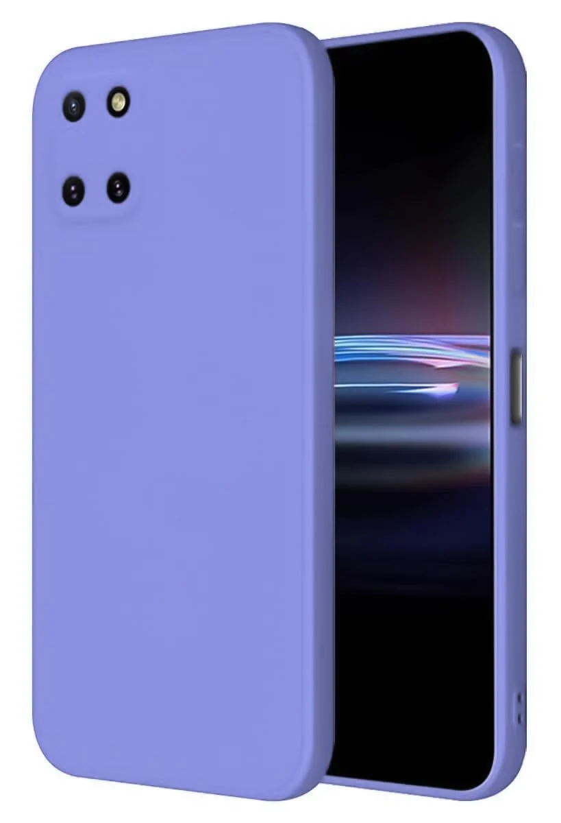 DL3 Mobilak Liquid Silicone Protective Case with Soft Microfiber Lining for Samsung Galaxy Note 10 Lite - Baby Blue
