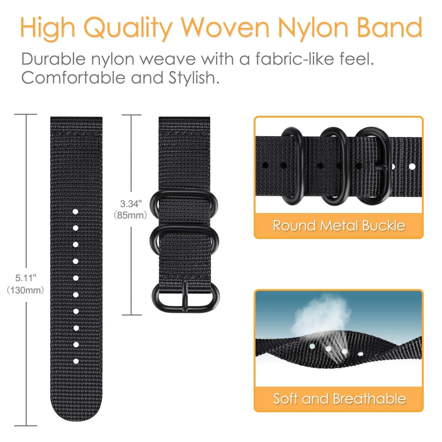 DL3 Mobilak Nylon Band Compatible with Xiaomi Redmi Watch 5 Active/Redmi Watch 5 Lite, 22mm Metal Buckle Sports Watch Strap Men Women Replacement Strap - Red Black