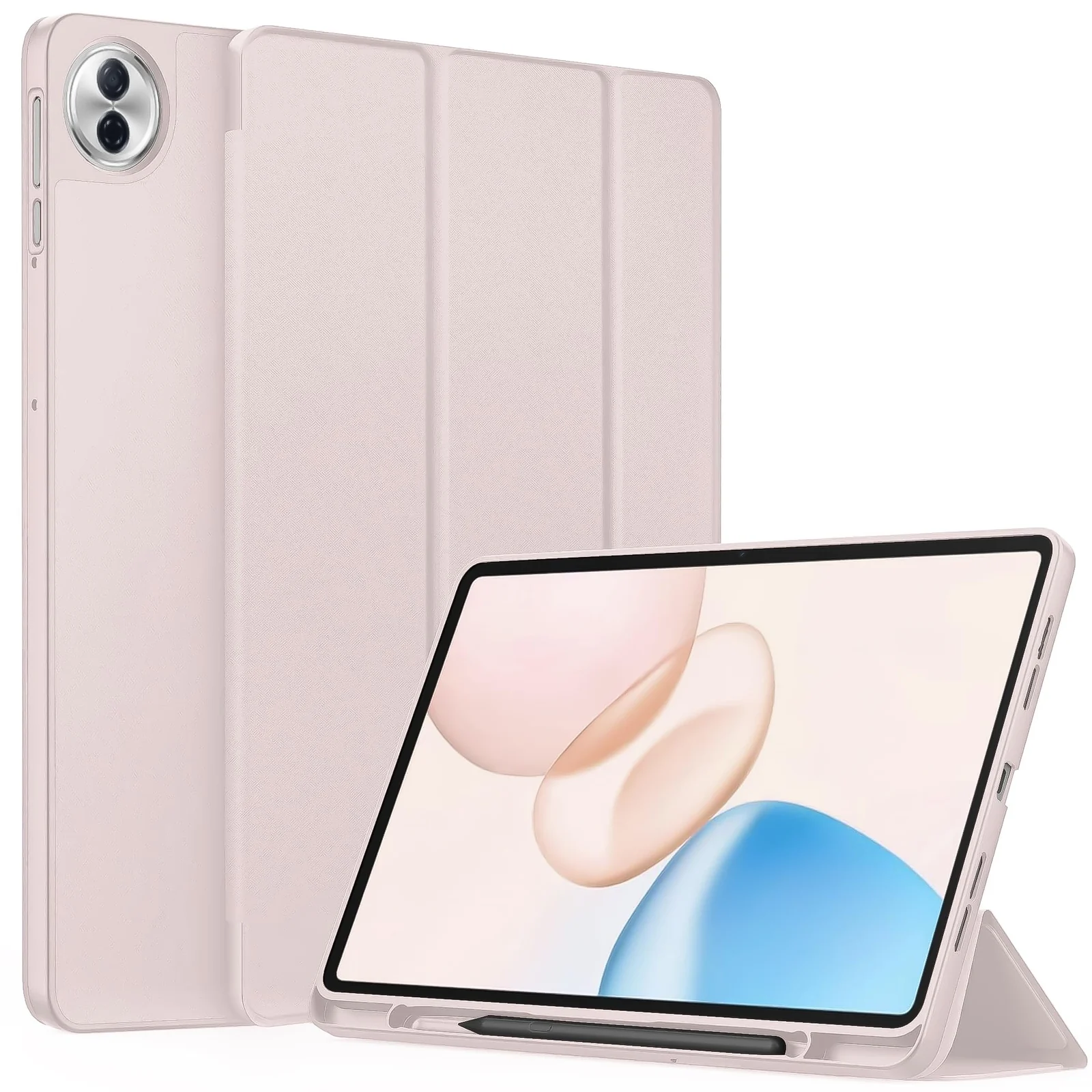 DL3 Mobilak Honor Pad 10 12.1 inch 2025 Case with Pen Holder, Soft TPU Back Trifold Stand Protective Smart Cover Flip, Auto Wake & Sleep