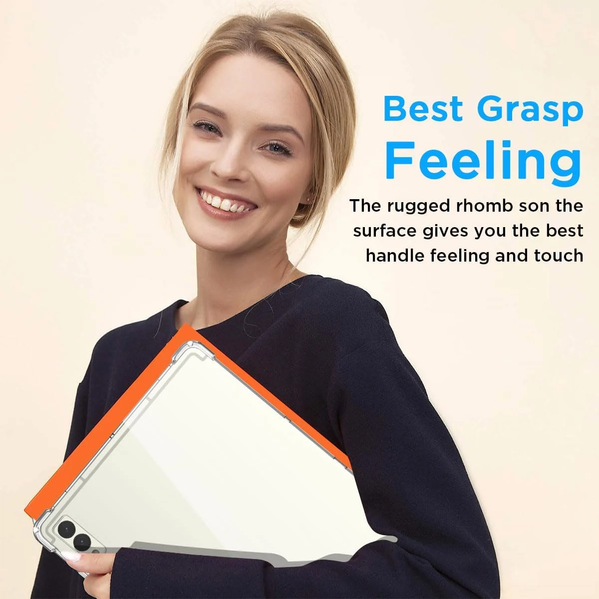 DL3 Mobilak Case Compatible with Samsung Galaxy Tab S9+ Plus/Galaxy Tab S9 FE+ Plus 12.4 Inch 2023, Ultra Thin Silicone Shockproof Back Shell HD TPU Protective Cover - Clear