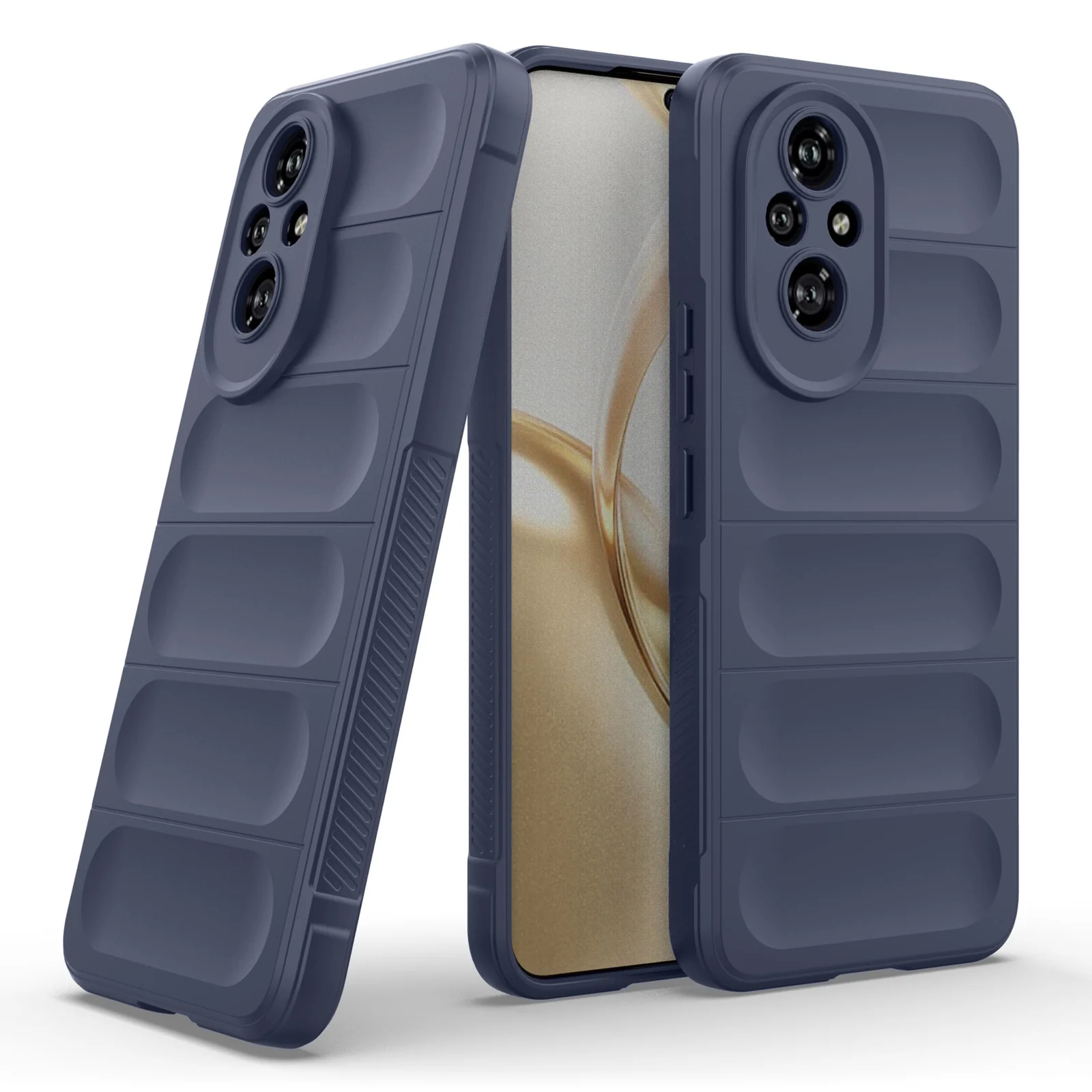 DL3 Mobilak Silicone Case for Honor 200 Pro 5G Heavy Duty Protective [Slim Fit] Shockproof Soft Flexible Protective Design Shock-Absorption TPU Cover With Camera Protection - Blue