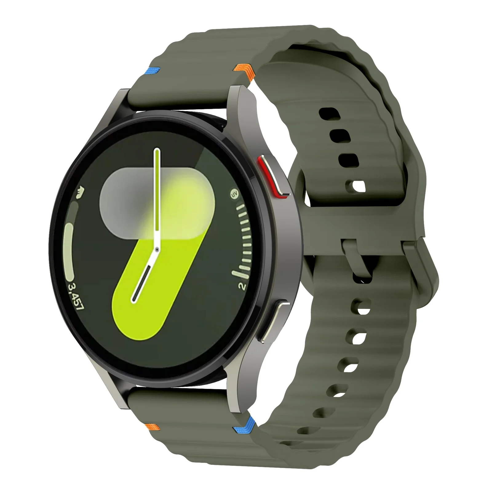 DL3 Mobilak Silicone Sport Band 22MM Strap For Xiaomi Redmi Watch 5 Actie/5 Lite/Samsung Galaxy Watch 3 45mm/Watch 46mm/Gear S3/Huawei watch GT5 GT4 GT3 GT2 GT 46MM/GT2E/GT3 Pro GT 5 Pro - Army Green
