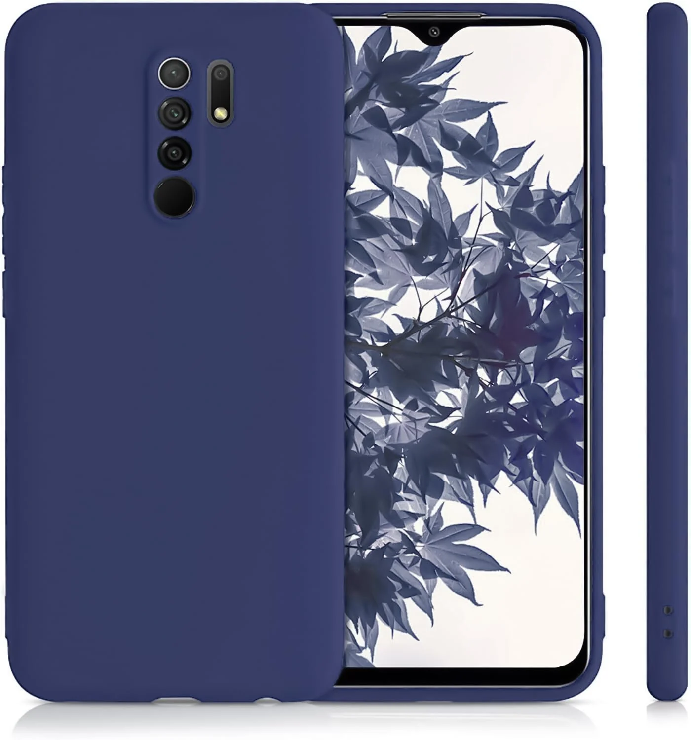 DL3 Mobilak Compatible with Xiaomi Redmi Note 8 Pro Case, Liquid Silicone Case, Full Body Camera Protective Cover, Shockproof, Slim Phone Case, Soft Microfiber Lining - Blue 2