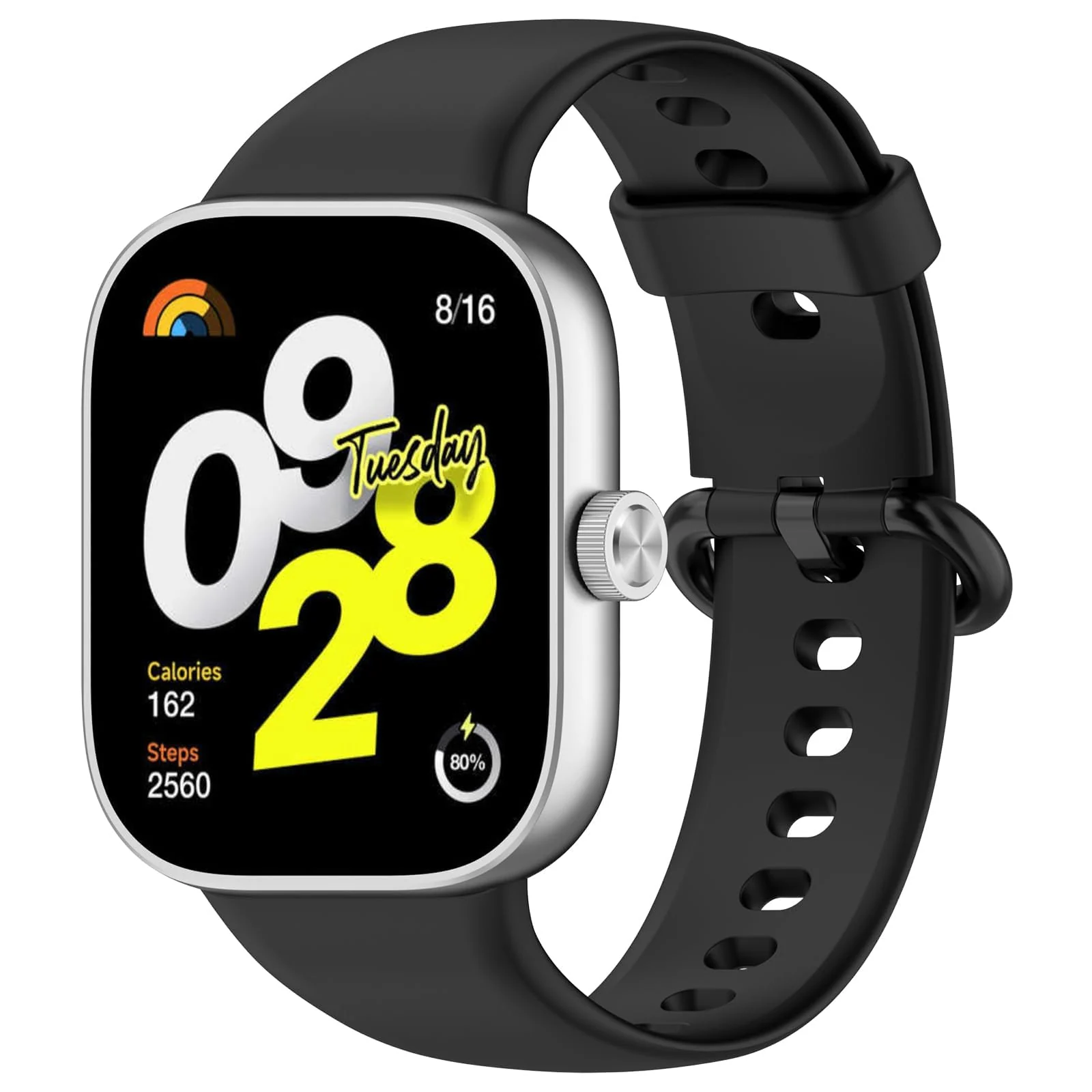 DL3 Mobilak Bracelet for Redmi Watch 4 / Redmi Watch 5 / Xiaomi Smart Band 8 Pro/Xiaomi Smart Band 9 Pro Wristbands for Men Women, Silicone Strap, Waterproof Sports Replacement Strap - Black