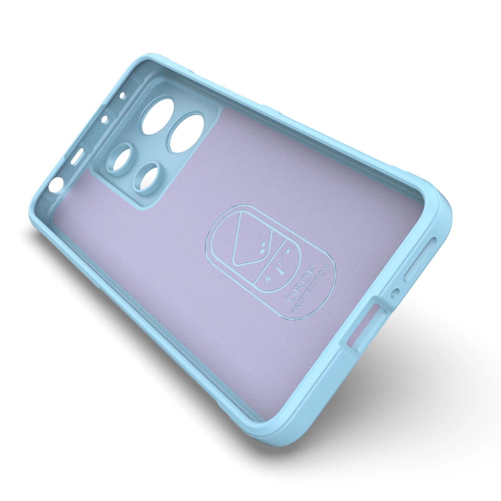 DL3 Mobilak Soft Silicone Protective Case for Xiaomi Redmi Note 13 4G with Camera Protection and Shockproof Design - Baby Blue