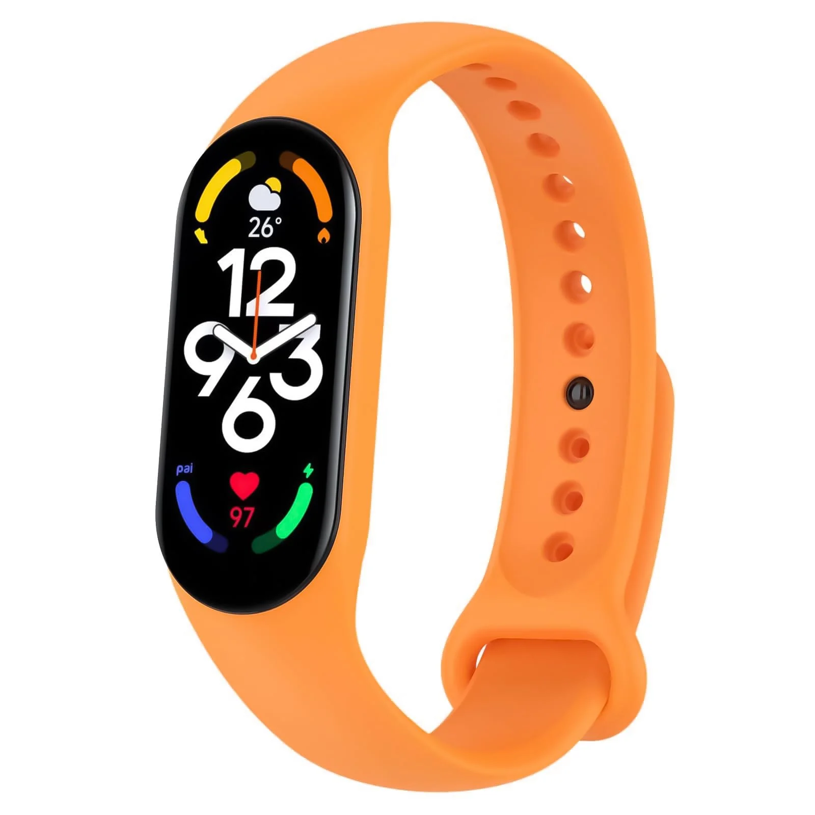 DL3 Mobilak Strap compatible for Xiaomi Mi Band 4 / Mi Band 3 Strap, Soft Silicone Replacement Strap Wristband WatchBand Accessories for Xiaomi Mi Band 3/4 - Orange