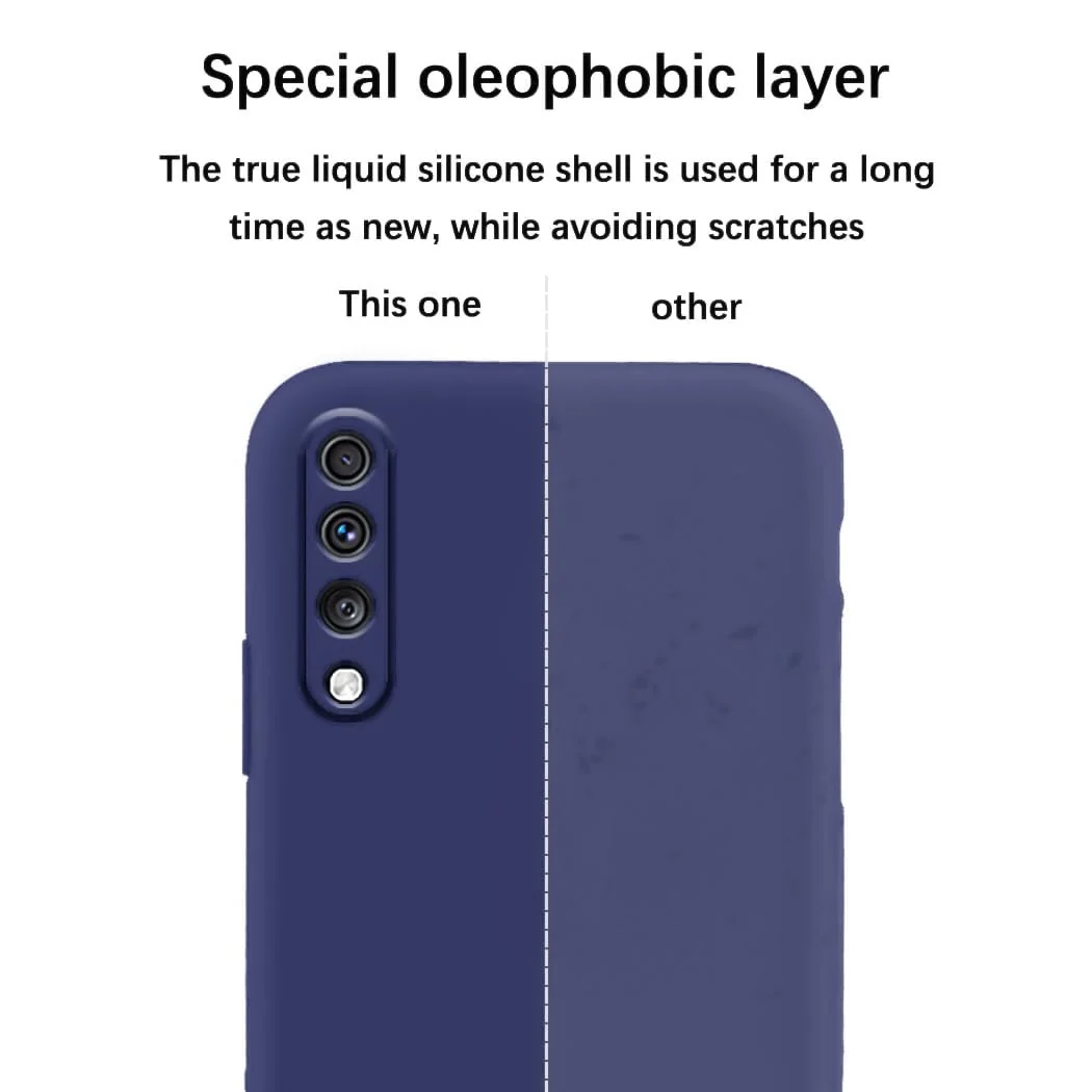DL3 Mobilak Samsung Galaxy A70 / A70s Case, Soft Flexible Silicone Gel Rubber Bumper Cover, Full Body Shockproof Protective Phone Case - Blue 2