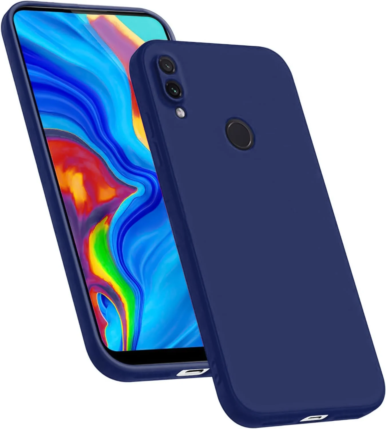 Dl3 Mobilak Compatible with Huawei Y7 2019 / Huawei Y7 Prime 2019 Case, Liquid Silicone Case, Full Body Camera Protective Cover, Shockproof, Slim Phone Case, Soft Microfiber Lining Case - Light Purple