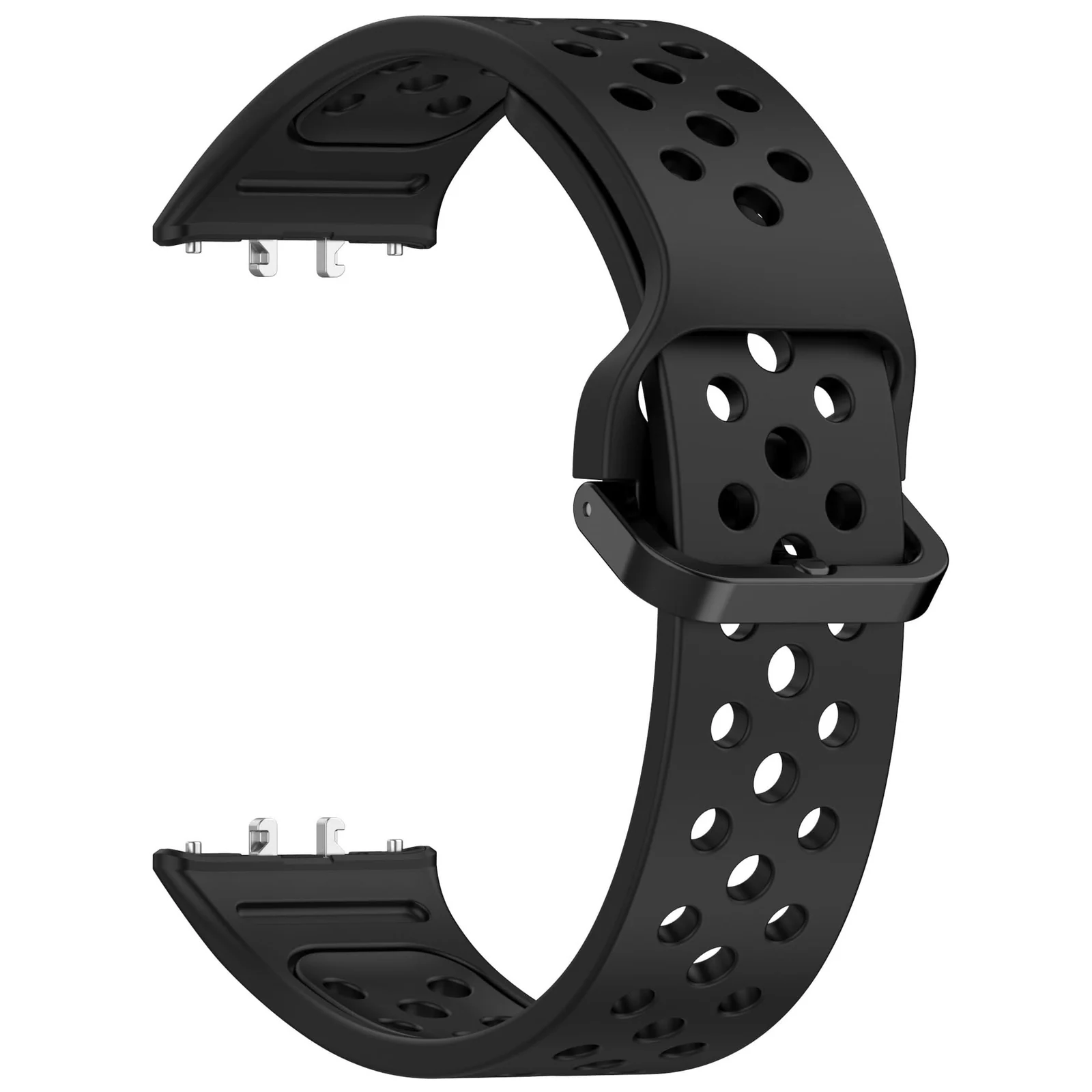DL3 Mobilak Strap for Samsung Galaxy Fit 3 SM-R390, Women Men Armband, Two Colours Silicone Adjustable Replacement Soft Strap for Samsung Galaxy Fit 3 SM-R390 Fitness Tracker - Black