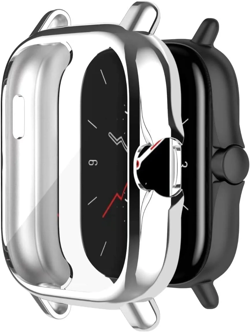 DL3 Mobilak Case Compatible with Amazfit GTS 2 / GTS 2e Case All-Around Screen Protector Watch Soft TPU Shockproof Cover Slim Guard Thin Bumper Shell Protector