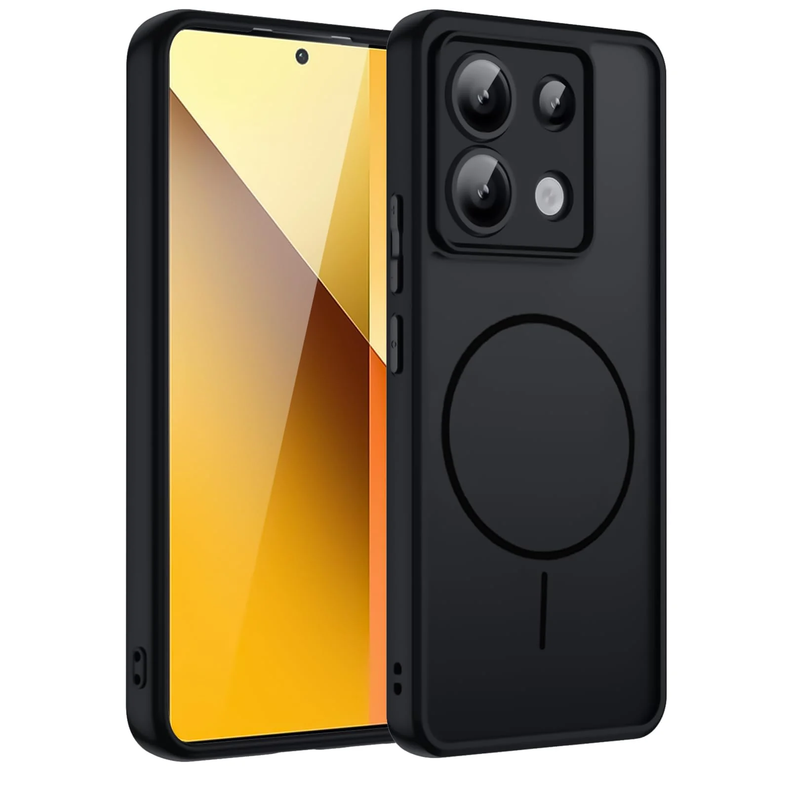 DL3 Mobilak Case For Xiaomi Redmi 10 4G/Redmi 10 2022 Translucent Matte PC Back & Soft TPU Edge, [Not Compatible with MagSafe] Anti-Scratch Shockproof Cover with Full Camera Protection - Black