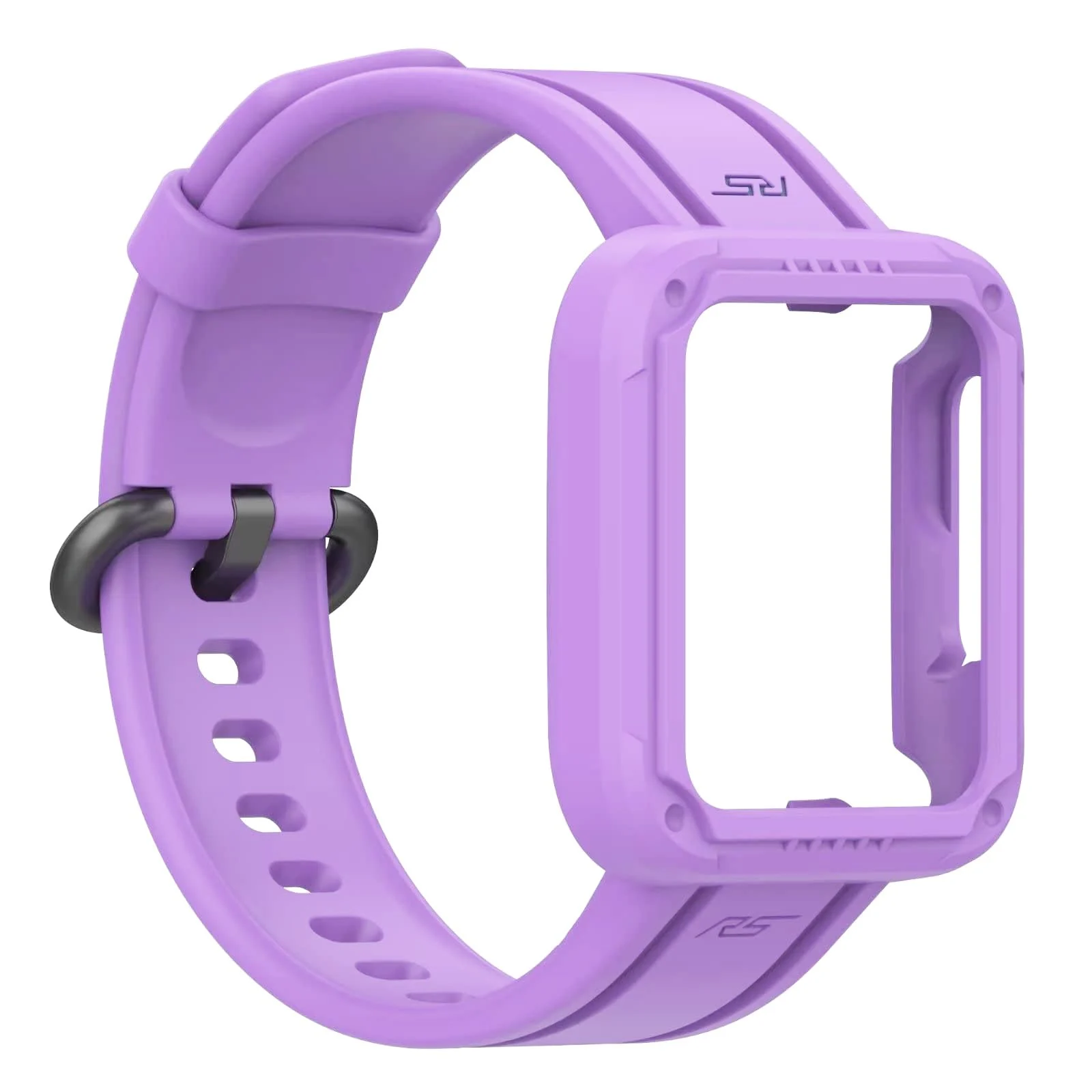 DL3 MOBILAK Replacement Wrist Band Compatible with Xiaomi MI Watch Lite/Redmi Watch 2 Lite/Poco Watch/Redmi Watch 2/Horloge 2, Adjustable Soft Silicone Wrist Strap with Cover - Light Purple