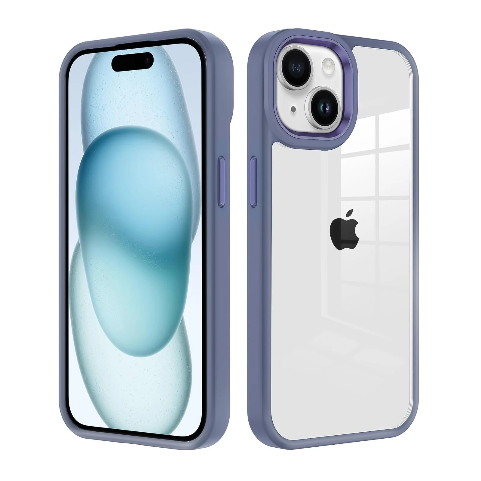 DL3 Mobilak Clear Protective Case for iPhone 15 Plus 6.7-Inch | iPhone 14 Plus 6.7-Inch - A.Lavender