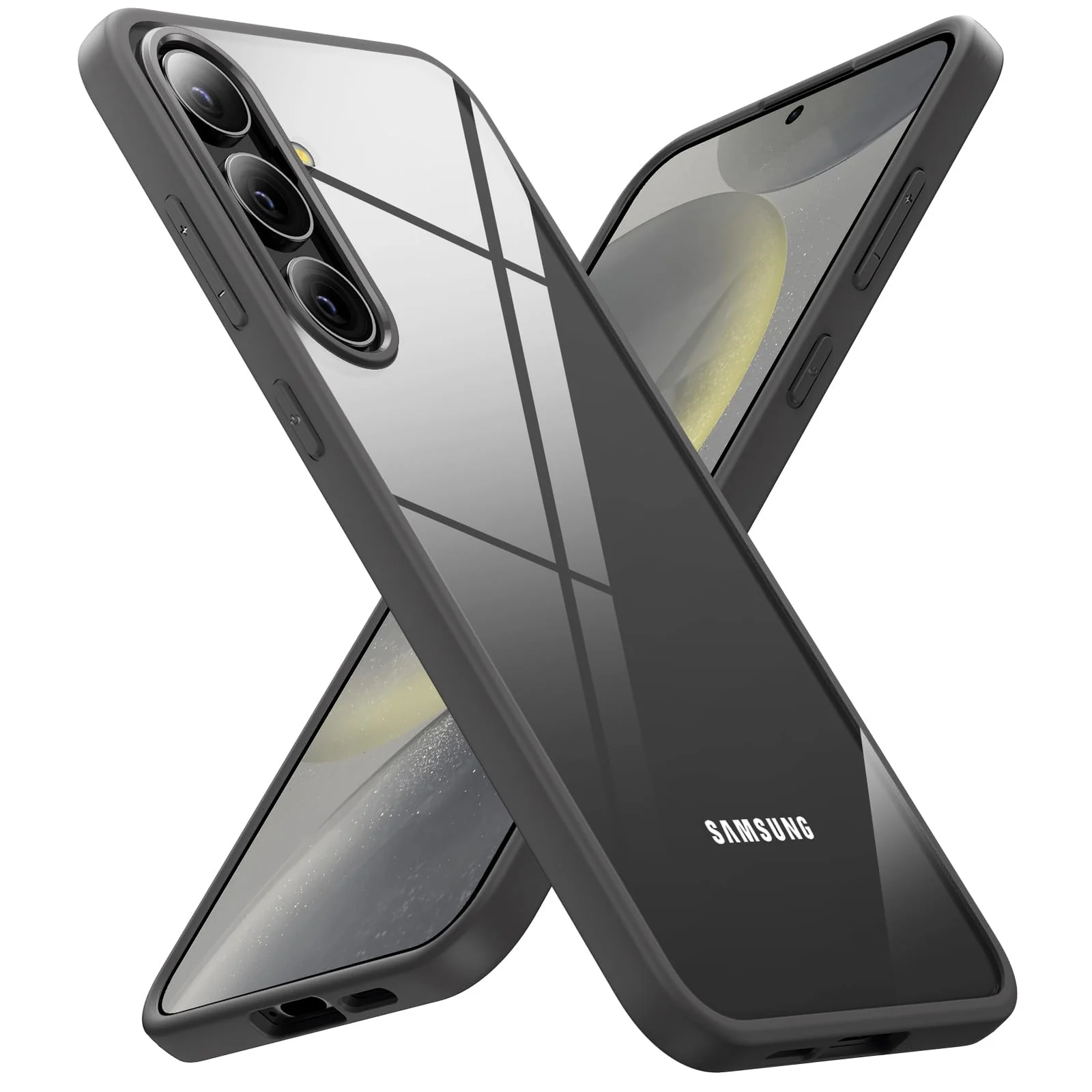 DL3 Mobilak Clear PC and TPU Protective Case for Samsung Galaxy S24 Plus with Shockproof Design and Anti-Yellowing Design - Titanium