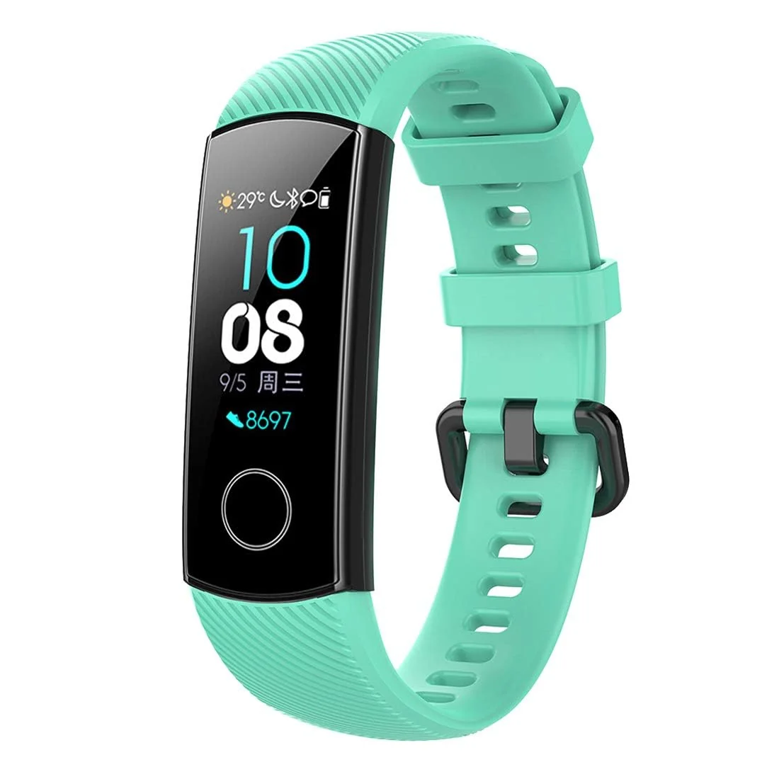 DL3 Mobilak Compatible for Honor Band 5/Honor Band 4 Strap, Soft Silicone Sport Wristband Adjustable Accessory Bracelet Replacement Band for Honor Band 5/Band 4 (Mint) - Mint Green