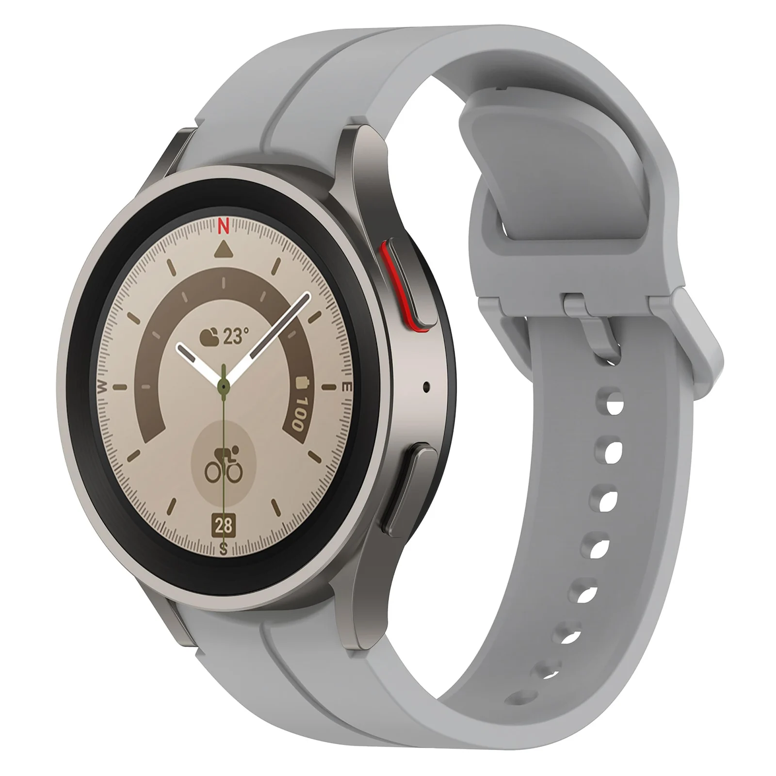 DL3 Mobilak Sport Watch Band Compatible with Samsung Galaxy Watch 7 FE 6 5 4 Band 40mm 44mm/ Galaxy Watch 6 Classic Bands 43mm 47mm/Watch 5 Pro Band 45mm/ Galaxy Watch4 Classic Band 42mm 46mm, No Gap - Gray