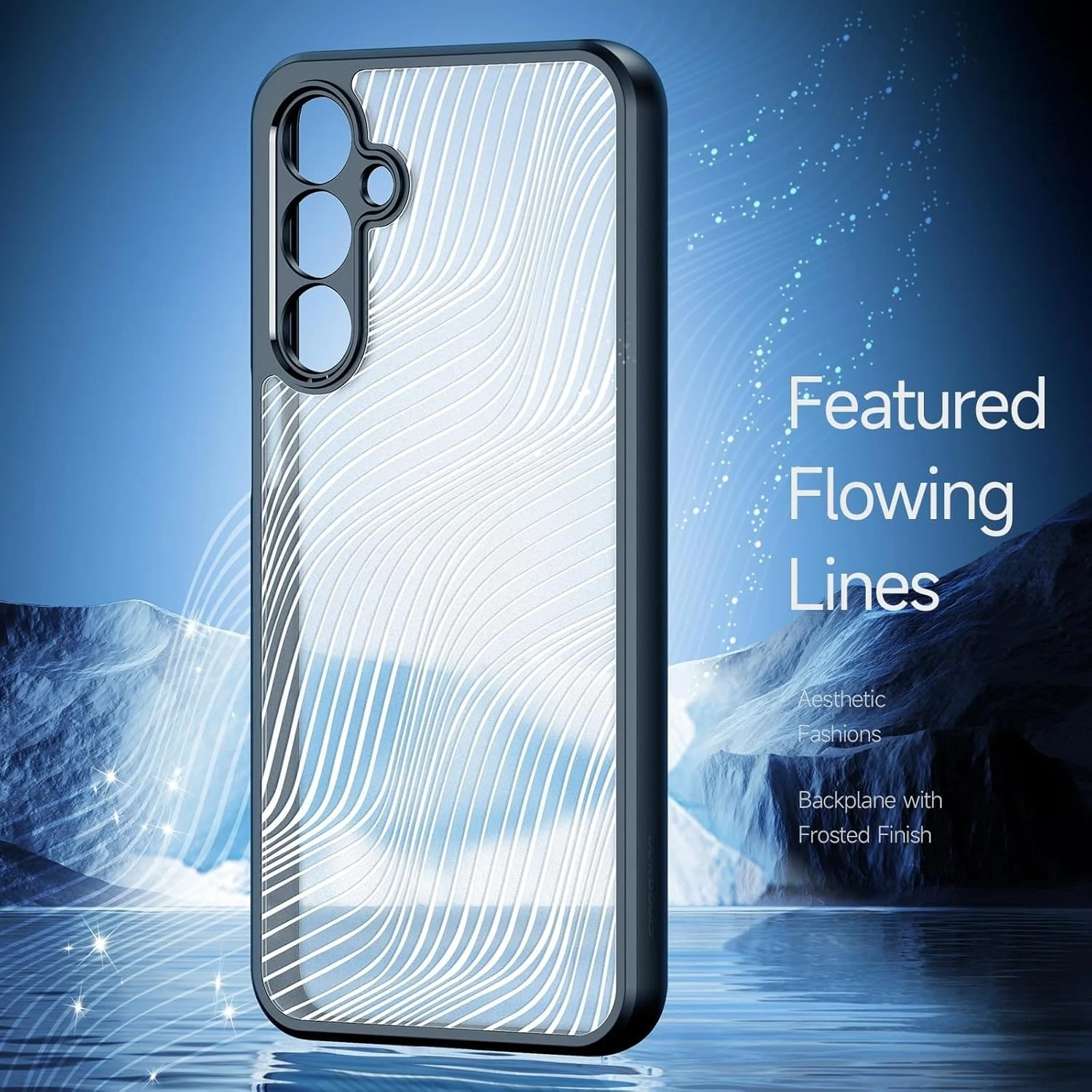DL3 Mobilak Compatible with Samsung Galaxy A16 Case Waterproof, Full-Body Heavy Duty Shockproof Phone Case, Translucent Matte Cover, Built-in Camera Lens Protective - Black