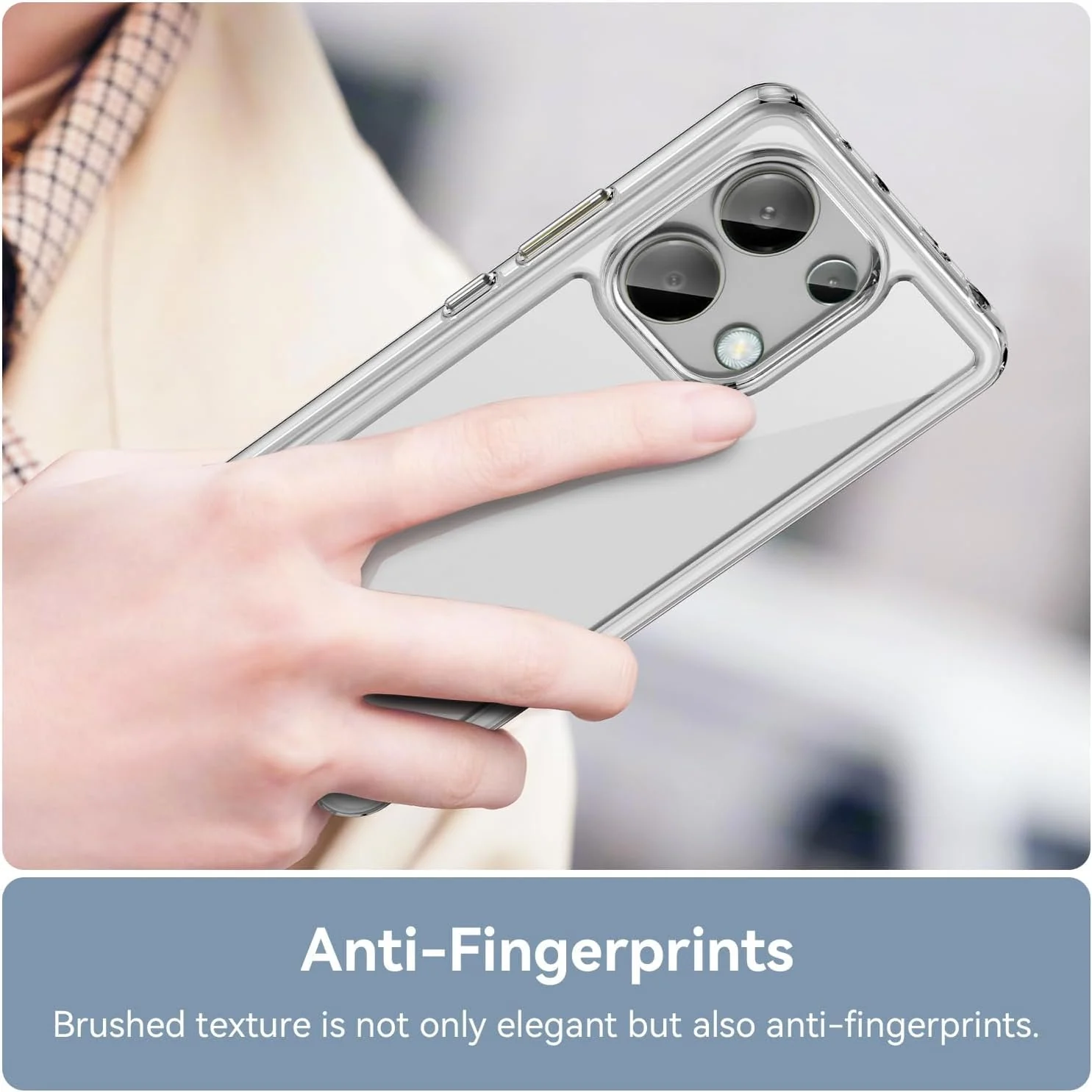 DL3 Mobilak Case Compatible with Xiaomi Redmi Note 13 4G (Not Fit 5G) Case Crystal Soft TPU Gel Case Flexible Silicone Anti-Scratch TPU Cover - Clear