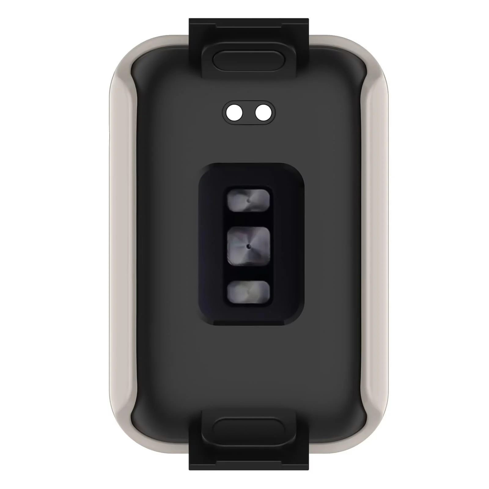 DL3 Mobilak Case for Xiaomi Mi Band 7 Pro, Bumper Full Coverage Hard Overall Protective Cover, Built-in Tempered Glass Screen Protector Film High Sensitivity For Xiaomi Smart Band 7 Pro - Ivory White