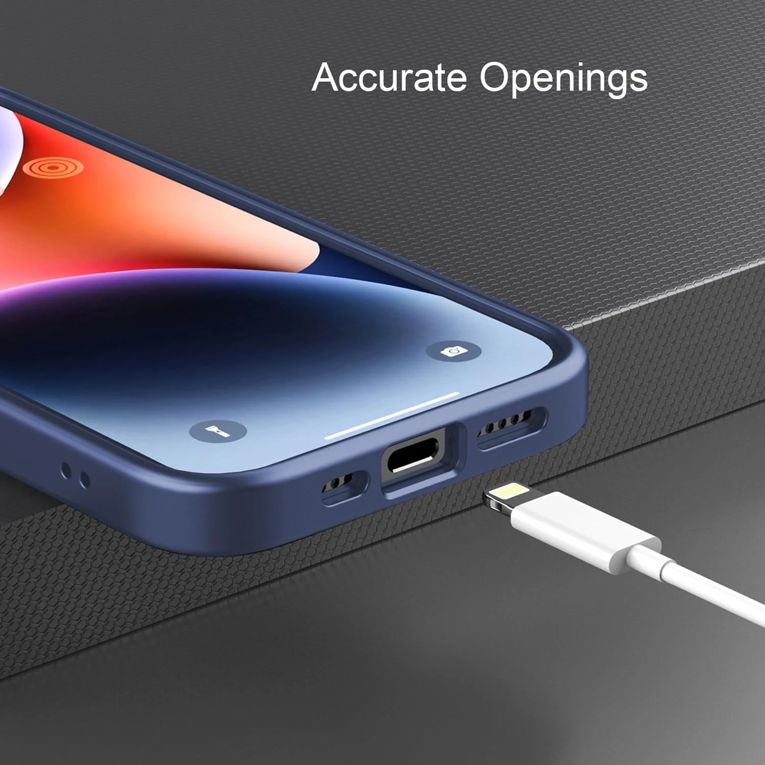DL3 Mobilak Clear TPU Case for iPhone 15 (6.1 Inch), Supports wireless charging, Shock-absorbing protection, Anti-fingerprint finish - Blue