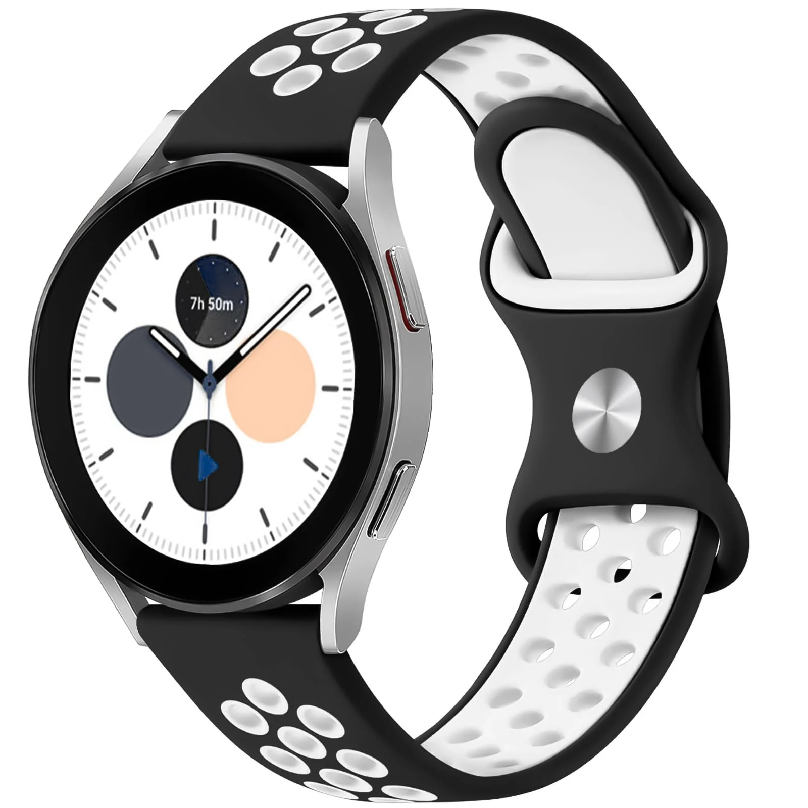 Dl3 Mobilak Silicone Sport Bands 20MM Strap For Samsung Gear Sport/Watch 4/Watch 5/Watch 5 Pro/S2 classic/active 2 40MM 44MM/Amazfit GTS 3/4/4 Mini/Bip 3/Pro/GTS 2 mini/GTS 2e/Bip U (Black & Lemon)